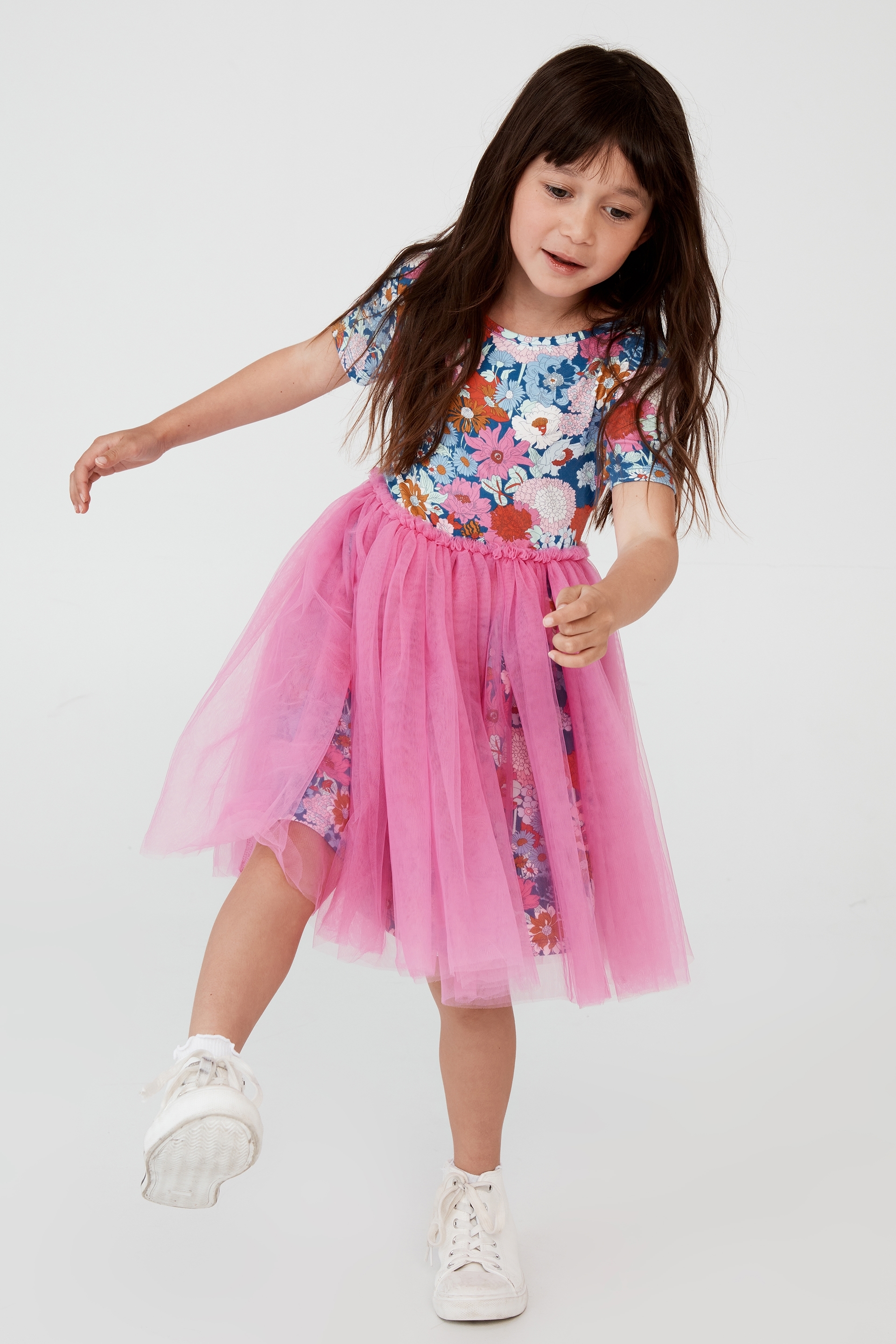 Cotton On Kids - Ivy Dress Up Dress - Boho floral/pink gerbera