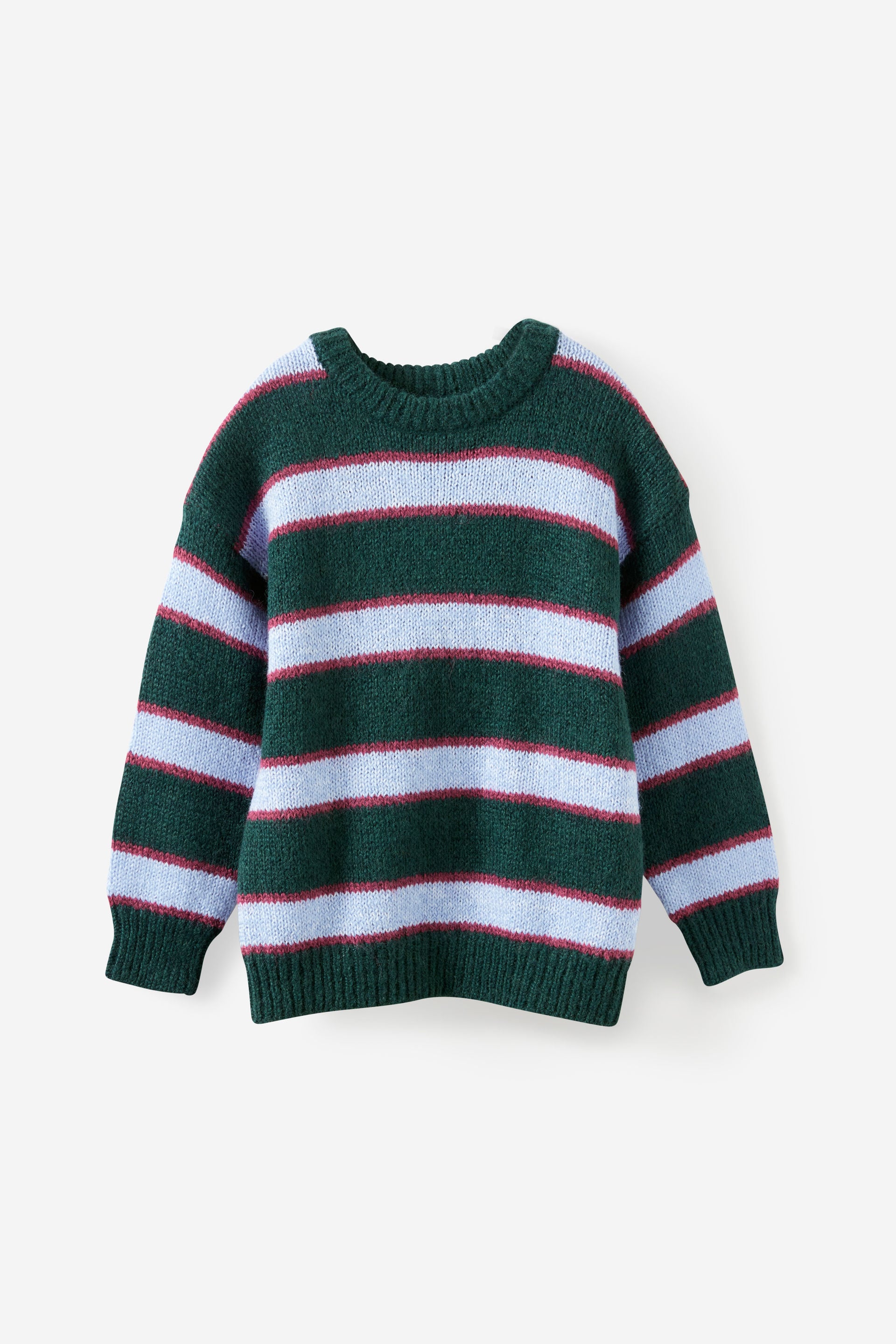 Cotton On Kids - Boys Cosy Crew Neck Sweater - Winter jade stripe