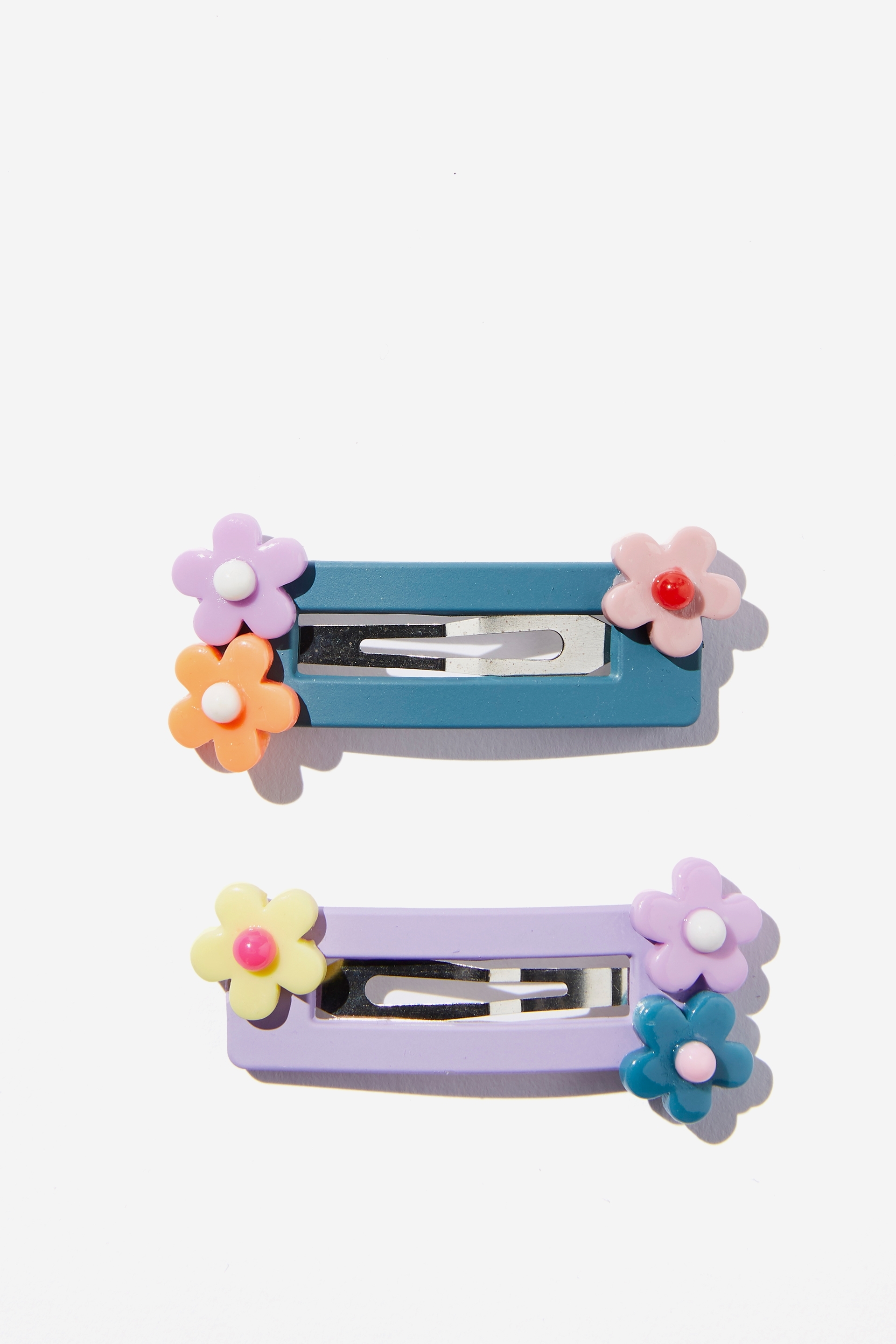 Cotton On Kids - 90S Snap Clips - Jewel flowers