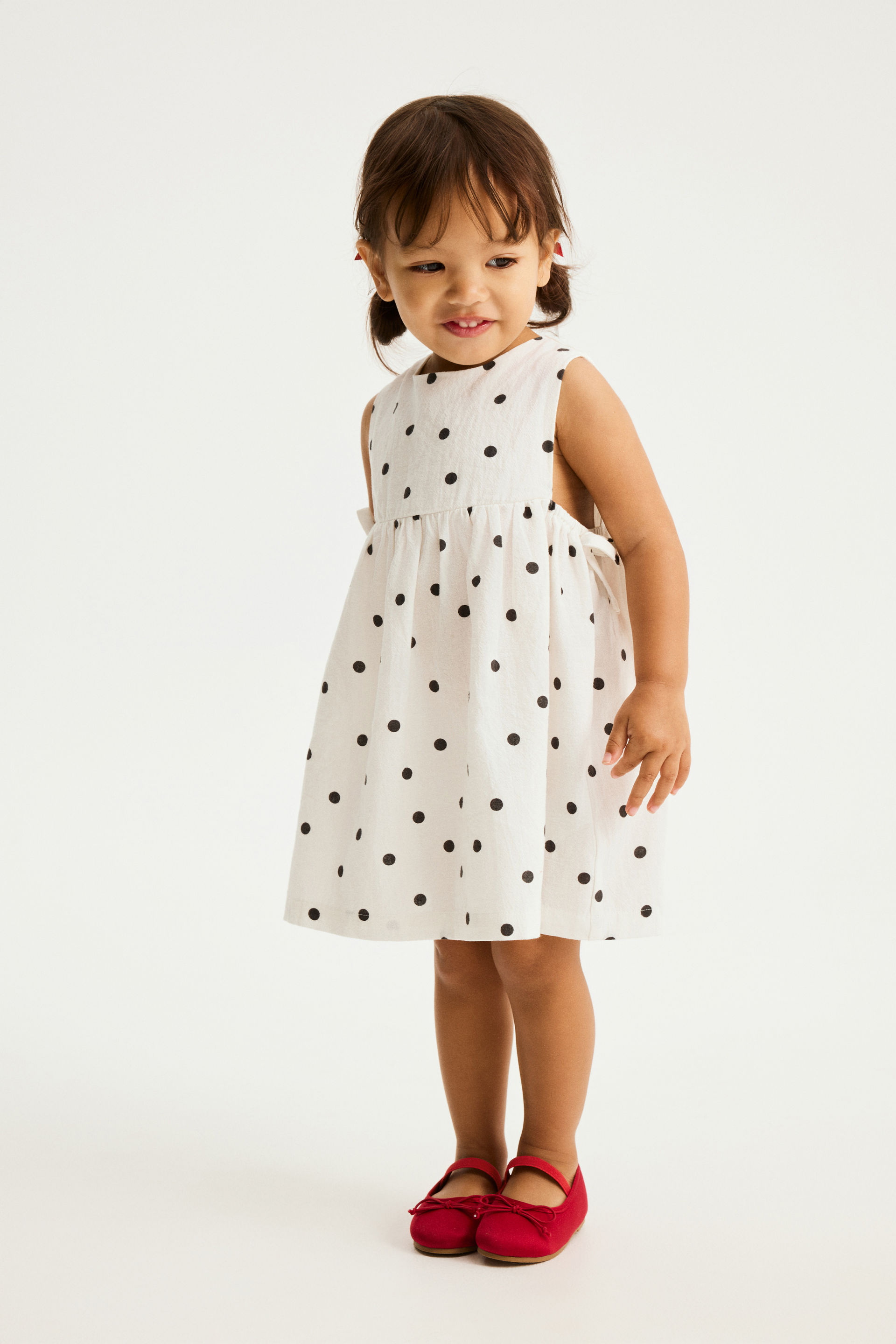 Cotton On Kids - Ellie Woven Dress - Vanilla/polka dot