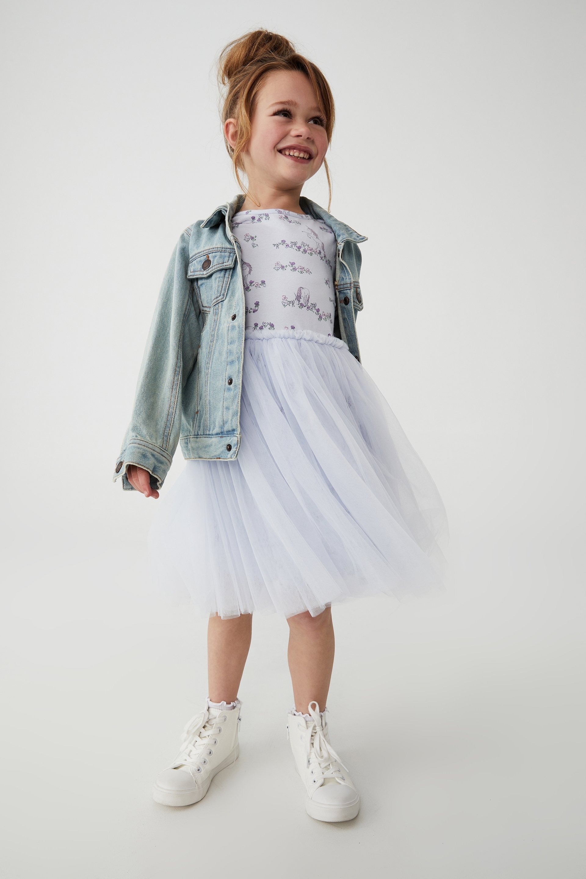 Cotton On Kids - Ivy Dress Up Dress - Morning blue unicorn meadow