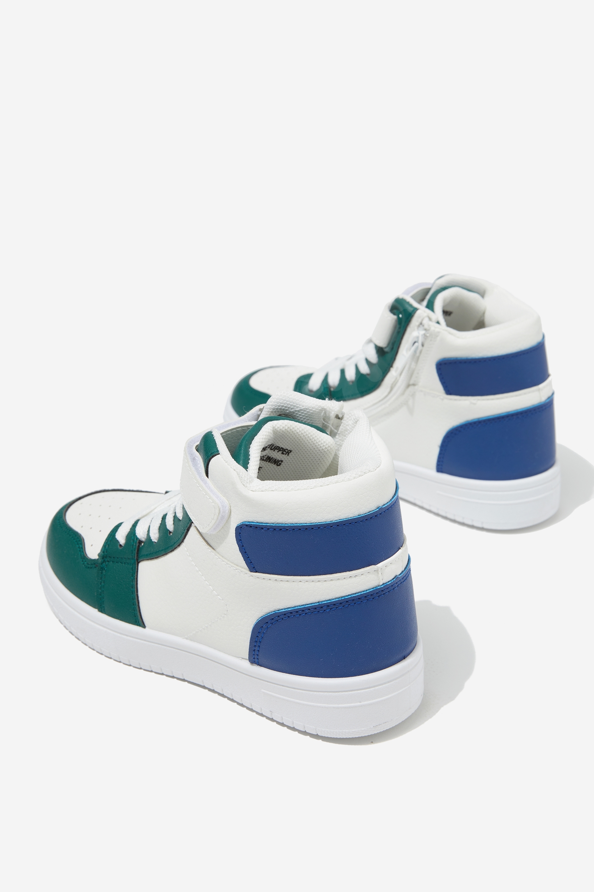 Cotton on Kids - Hunter High Top Trainer - Turtle Green/White