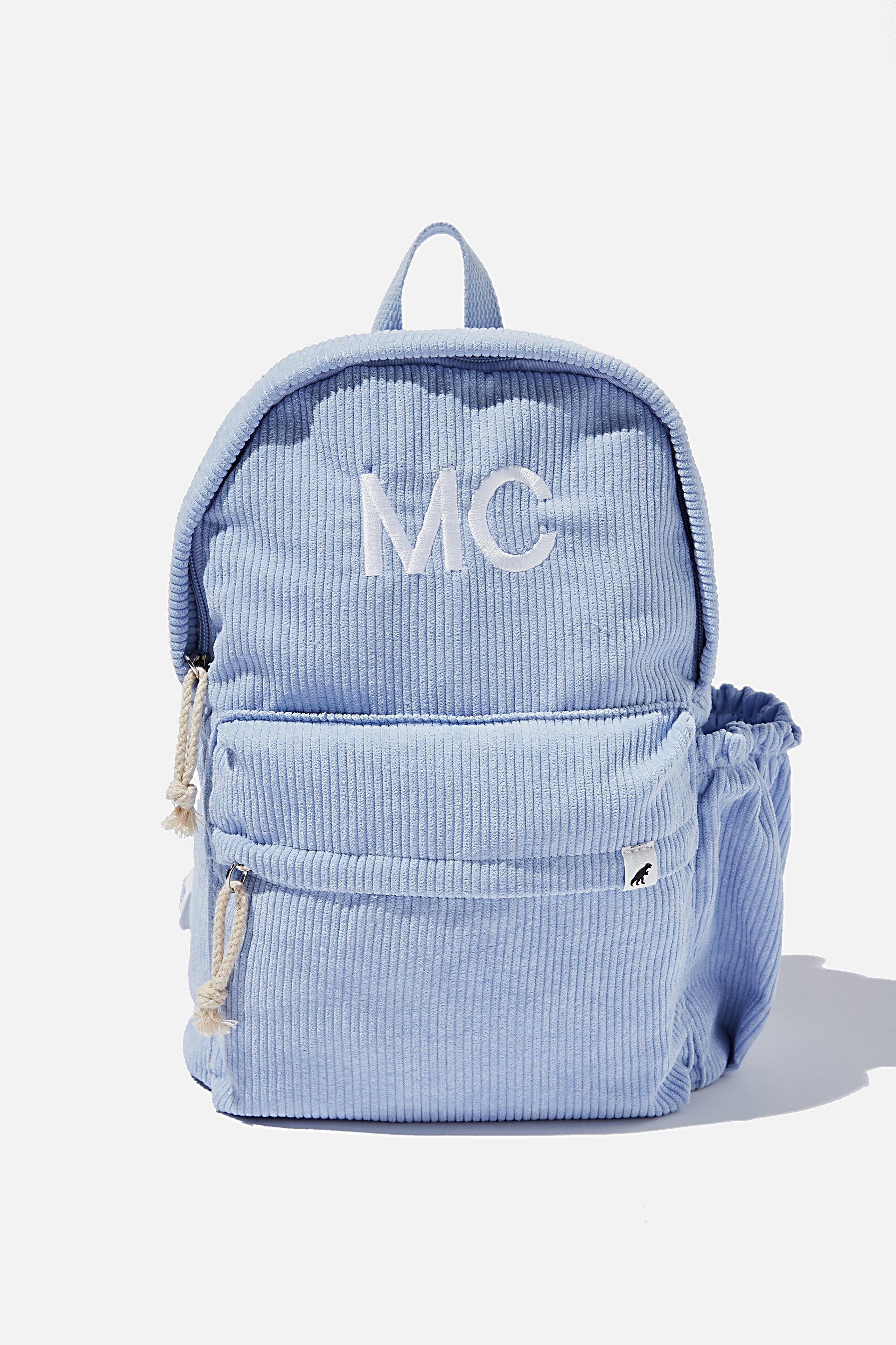 Cotton On Kids - Personalised Back To School Cord Backpack - Sky haze