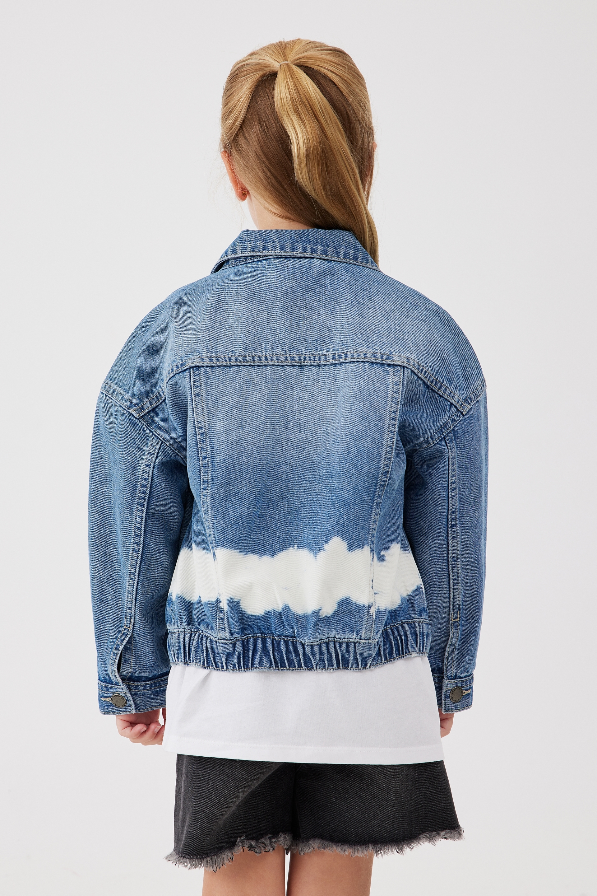 Blue Age Fleece Hoodie Denim Jacket S / Acid Wash