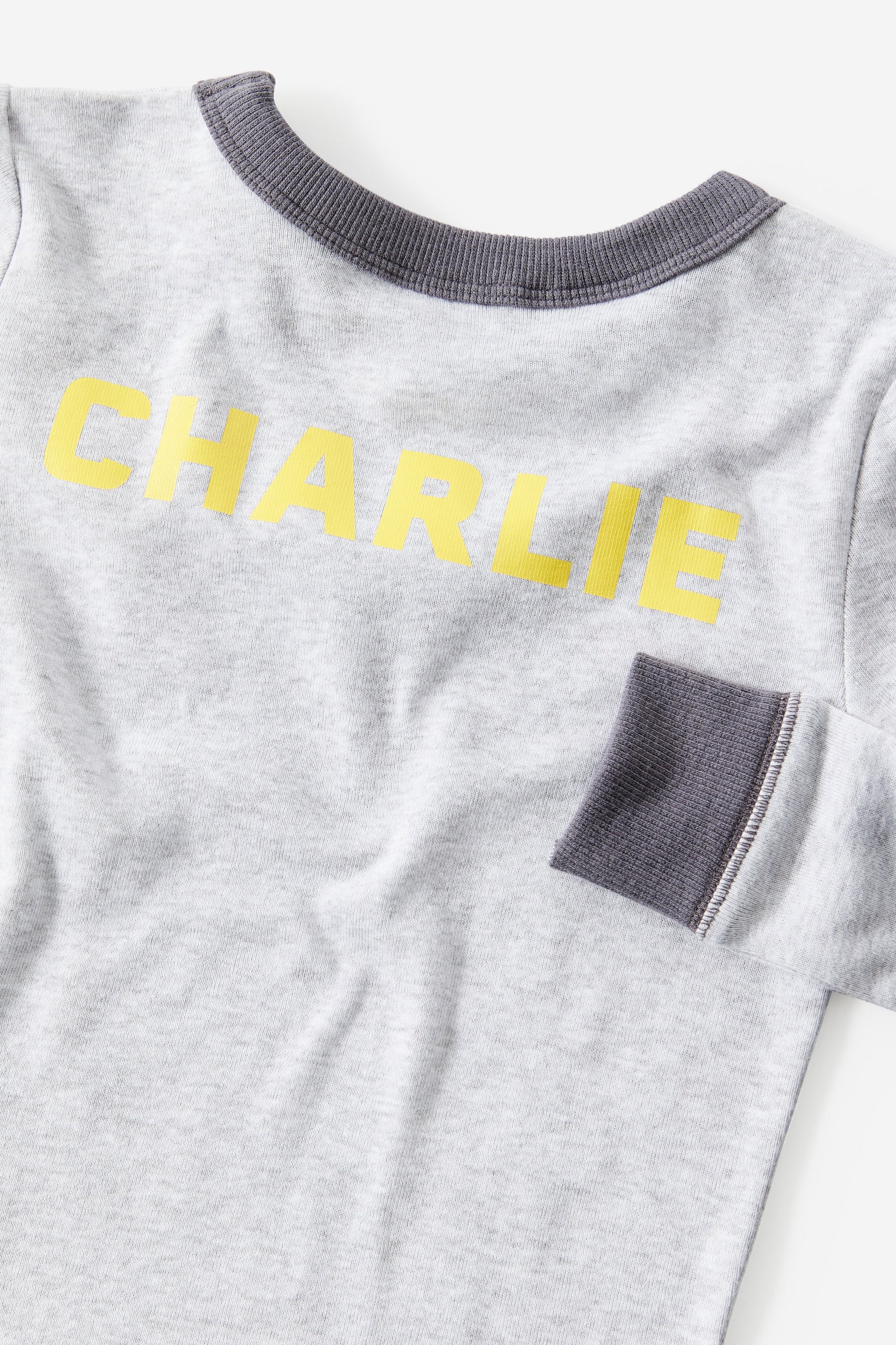 Cotton On Kids - Personalised Sonic x DC Comics Long Sleeve Pyjama Set - Lcn sdc cloud marle/shadow batman