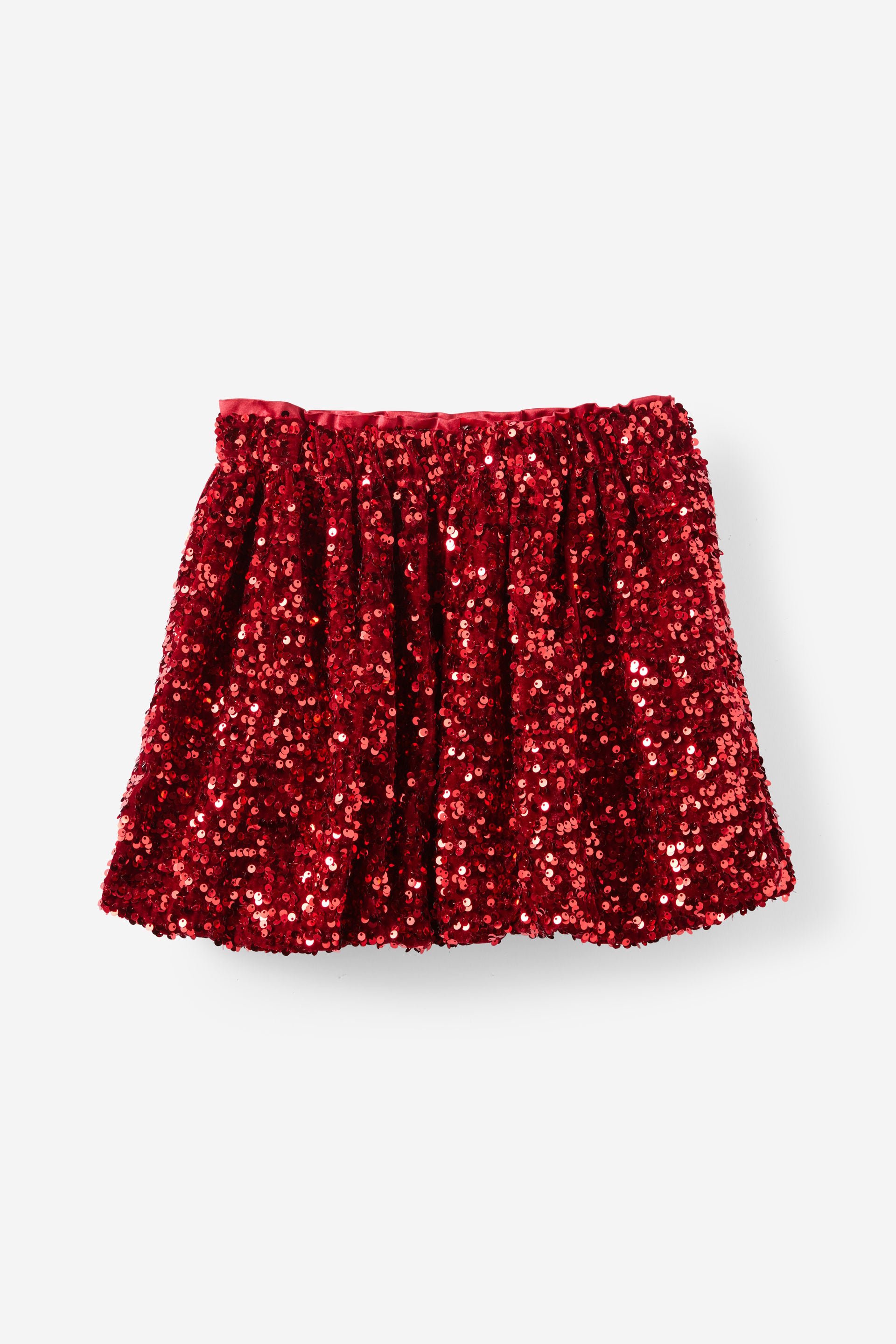 Cotton On Kids - Daisy Embellished Bow Bubble Skirt - Varsity red/plush sparkle