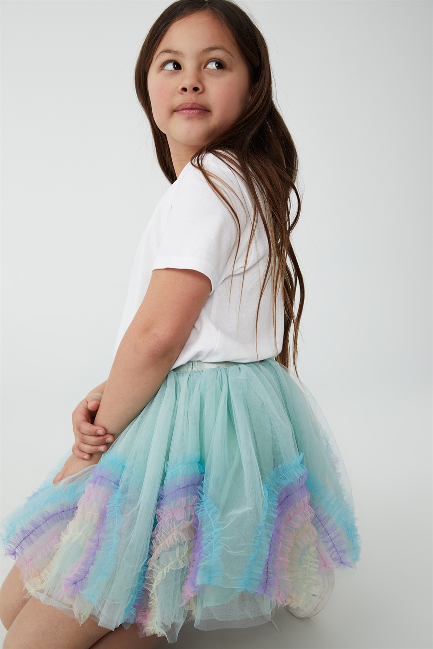 Baby Toddler Girls Cotton Rainbow Ruffle RARA tutu Skirt Size 1 