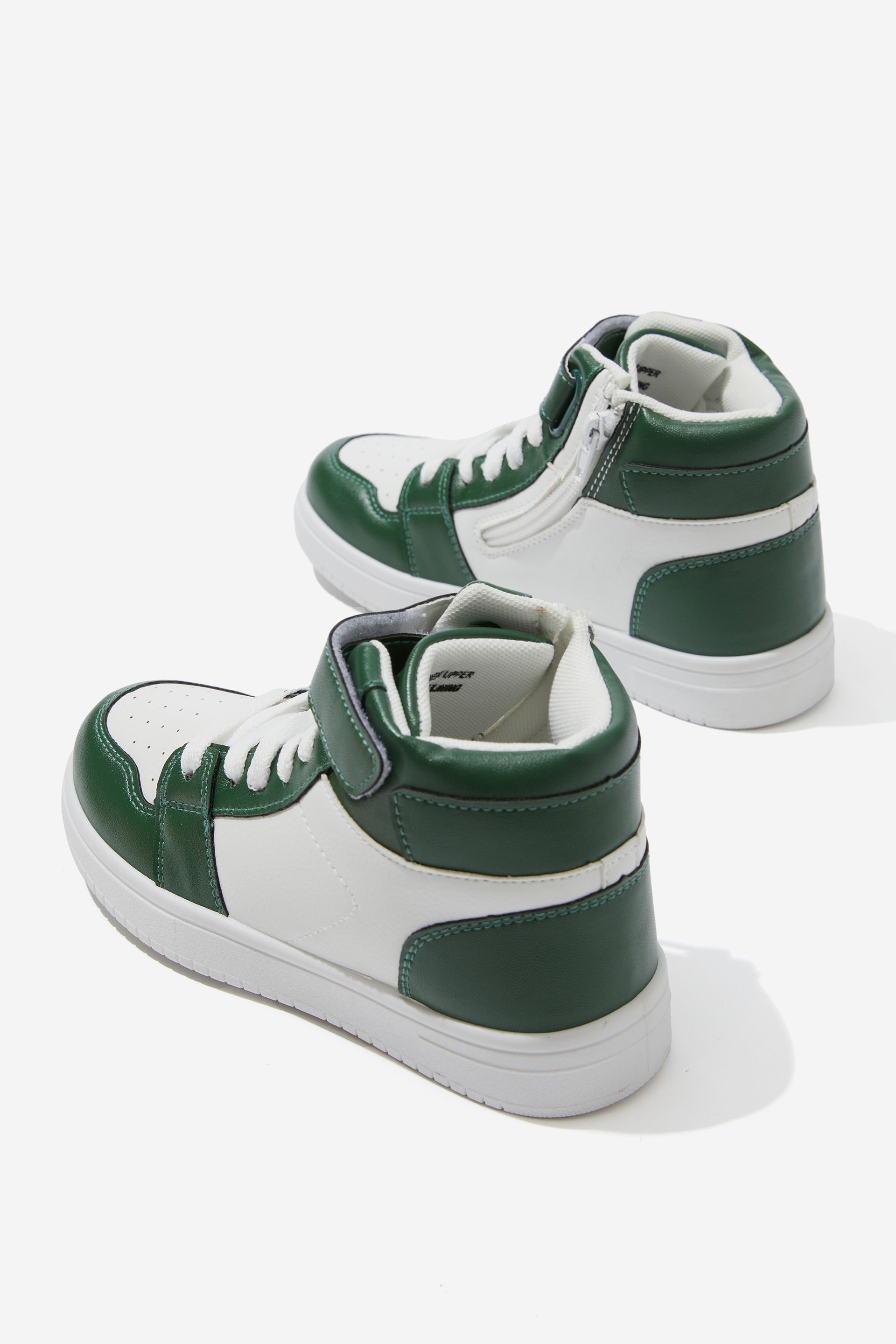 Cotton on Kids - Hunter High Top Trainer - Turtle Green/White