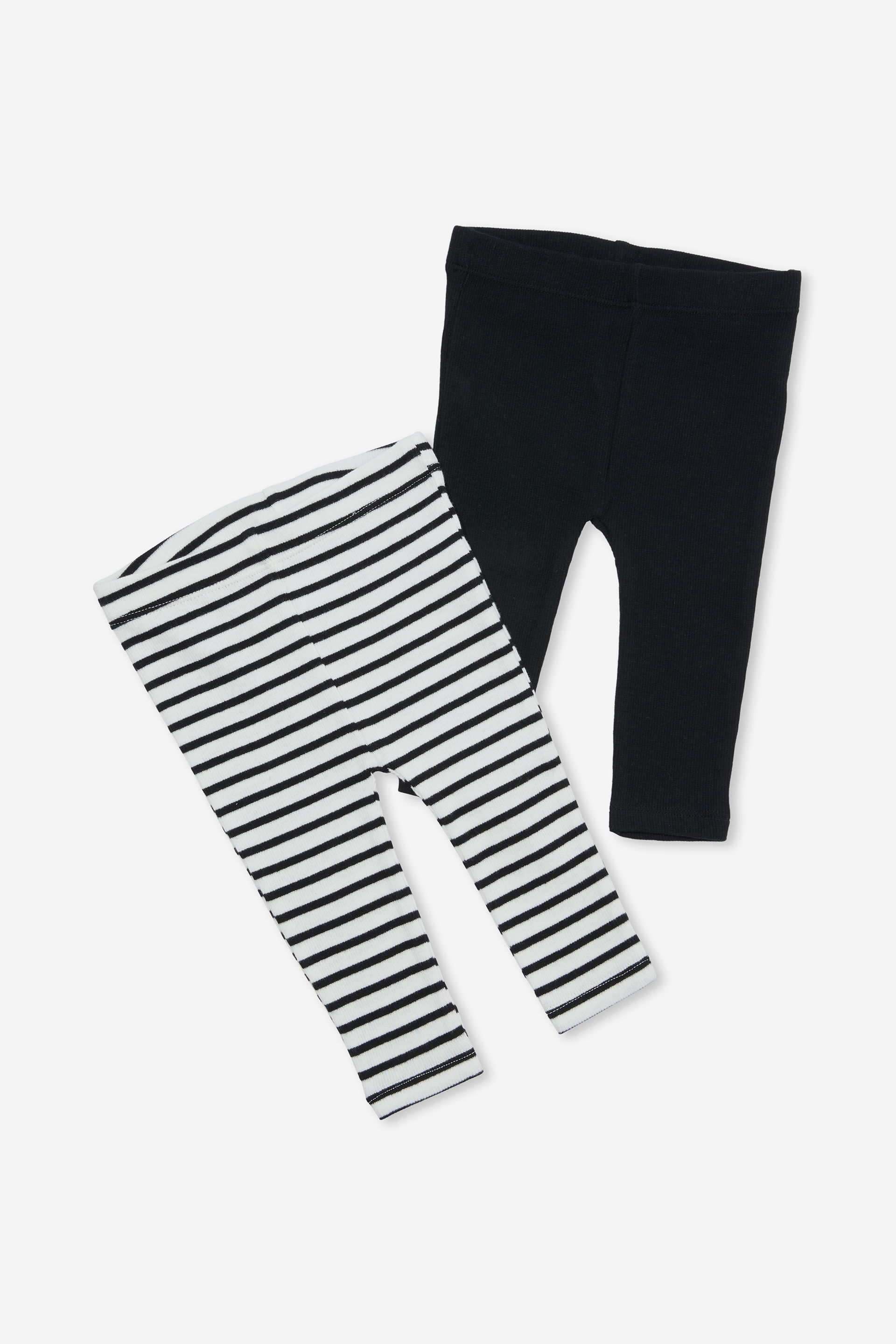 Black and Gray Horizontal Stripes Men's Leggings