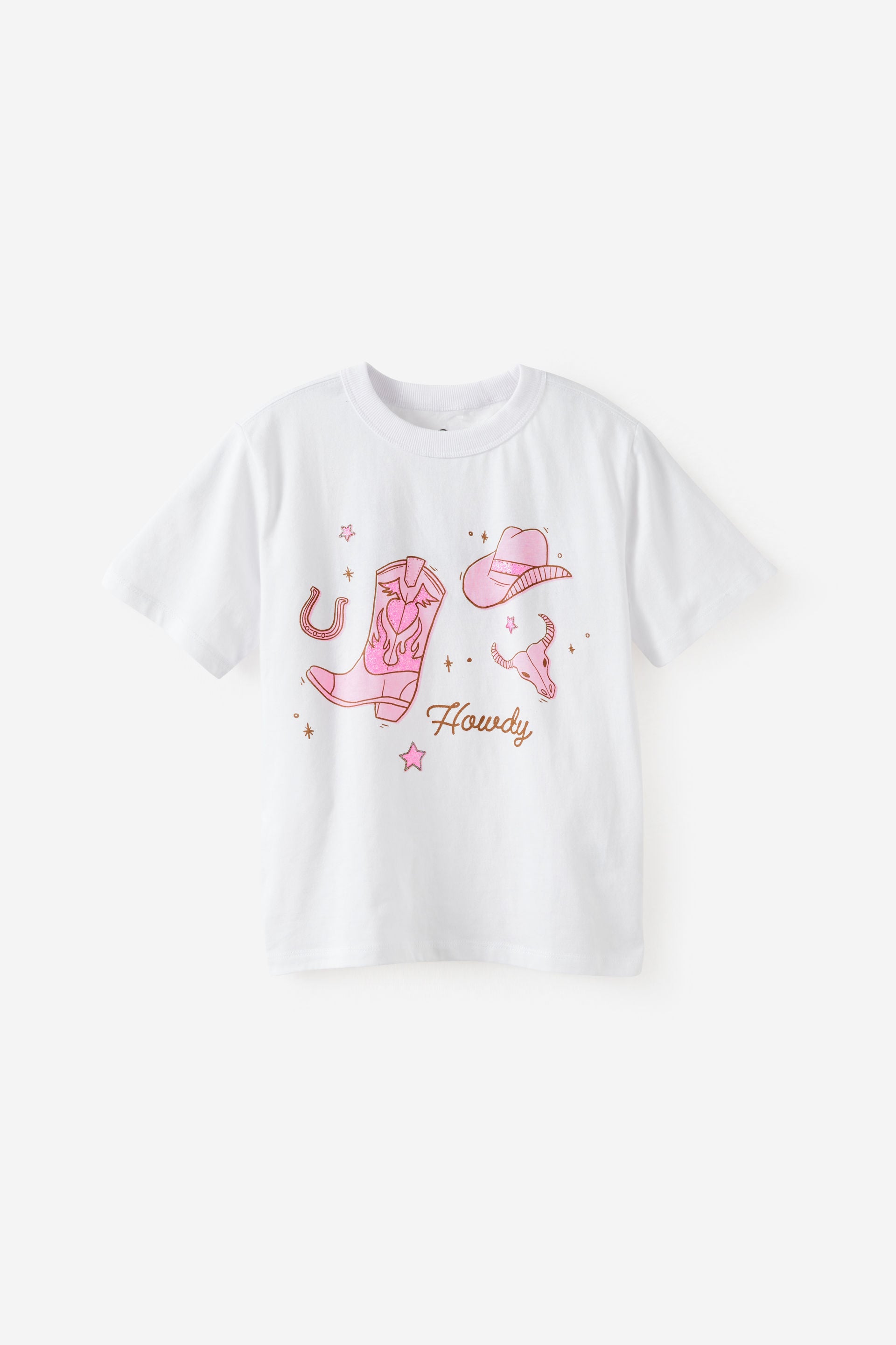 Cotton On Kids - Essential Short Sleeve Graphic Tee - White/howdy