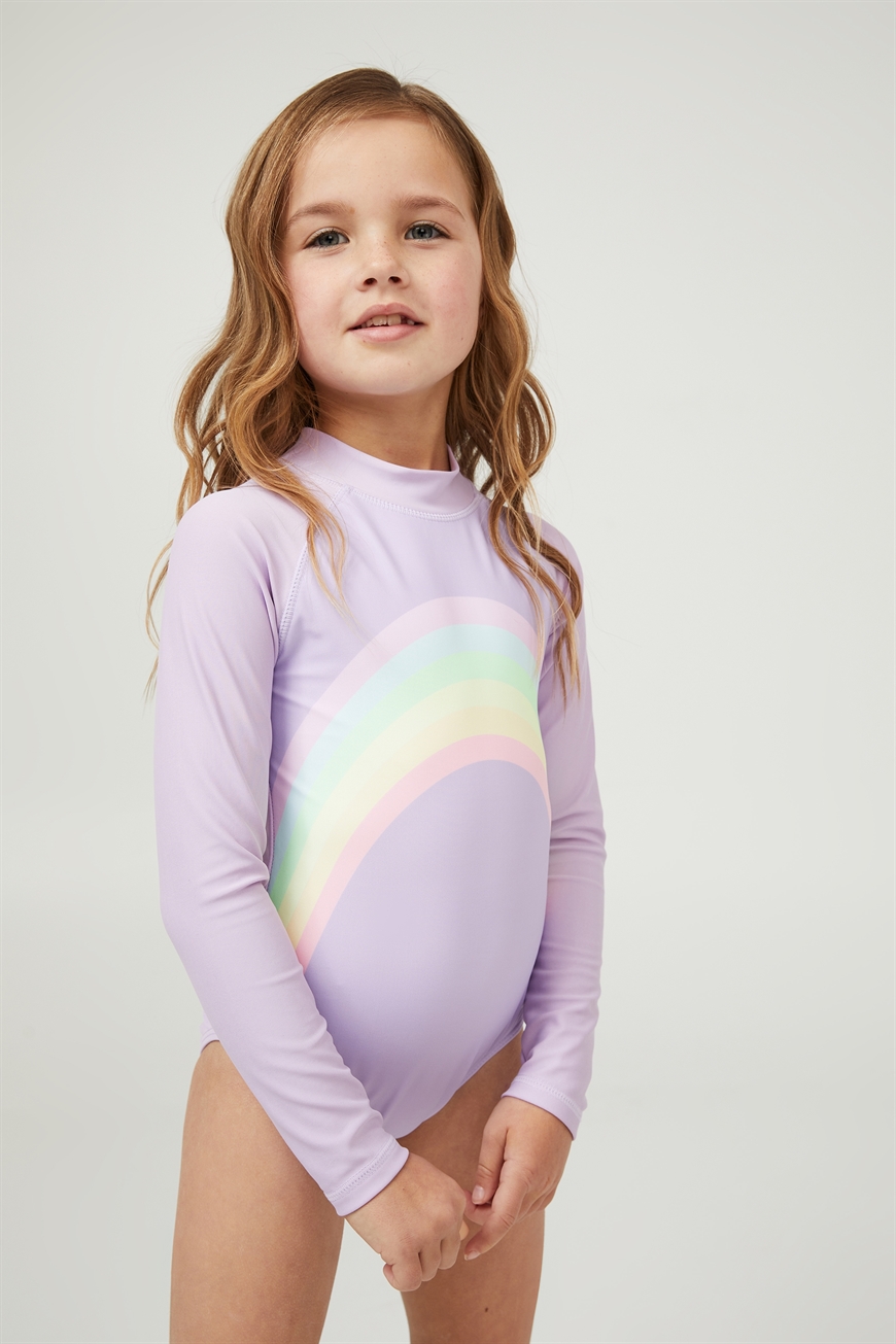 Cotton On Kids - Lydia One Piece - Lilac drop/rainbow