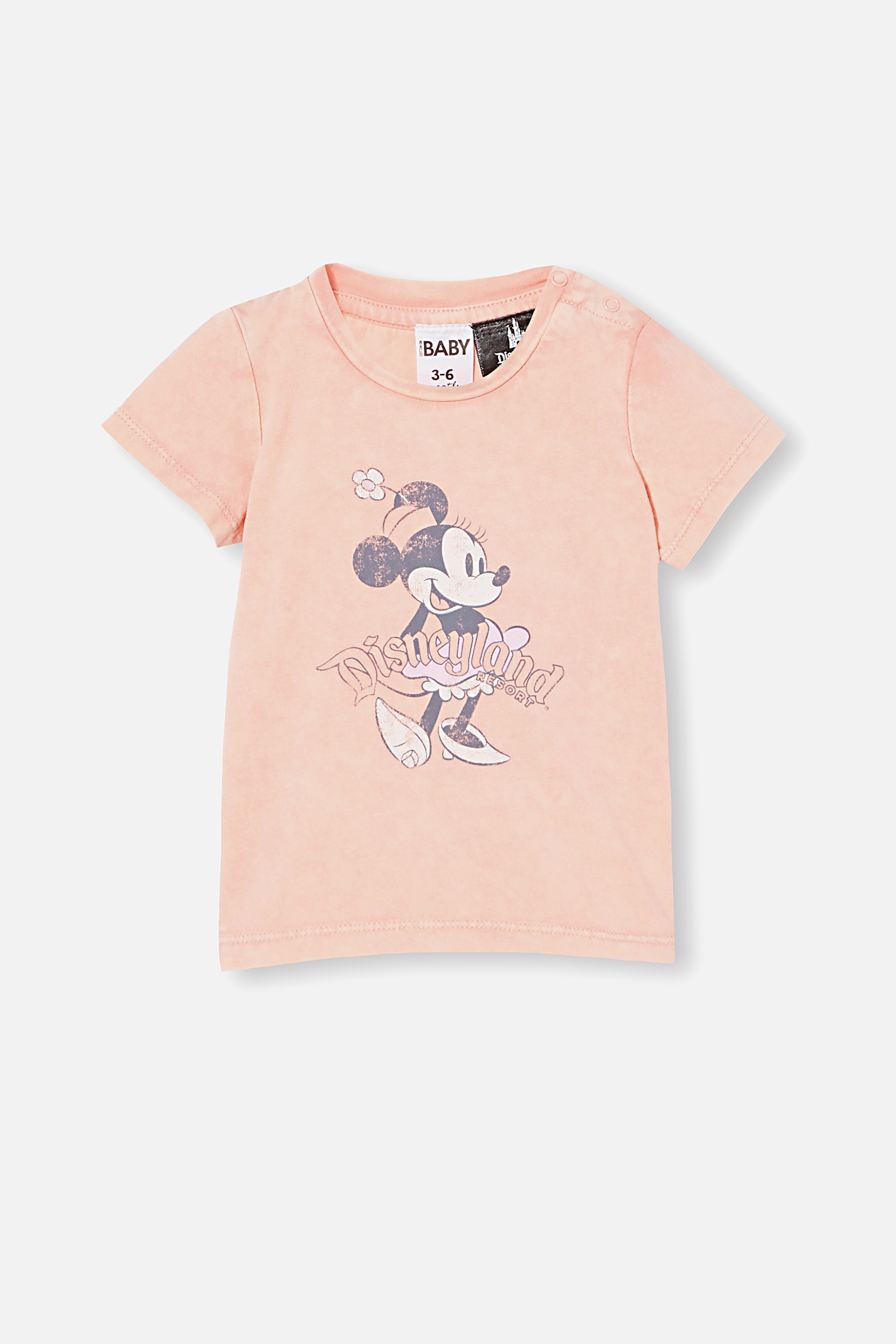 Cotton On Kids - Disneyland Jamie Short Sleeve Tee - Lcn dis musk melon snow wash/vintage minnie