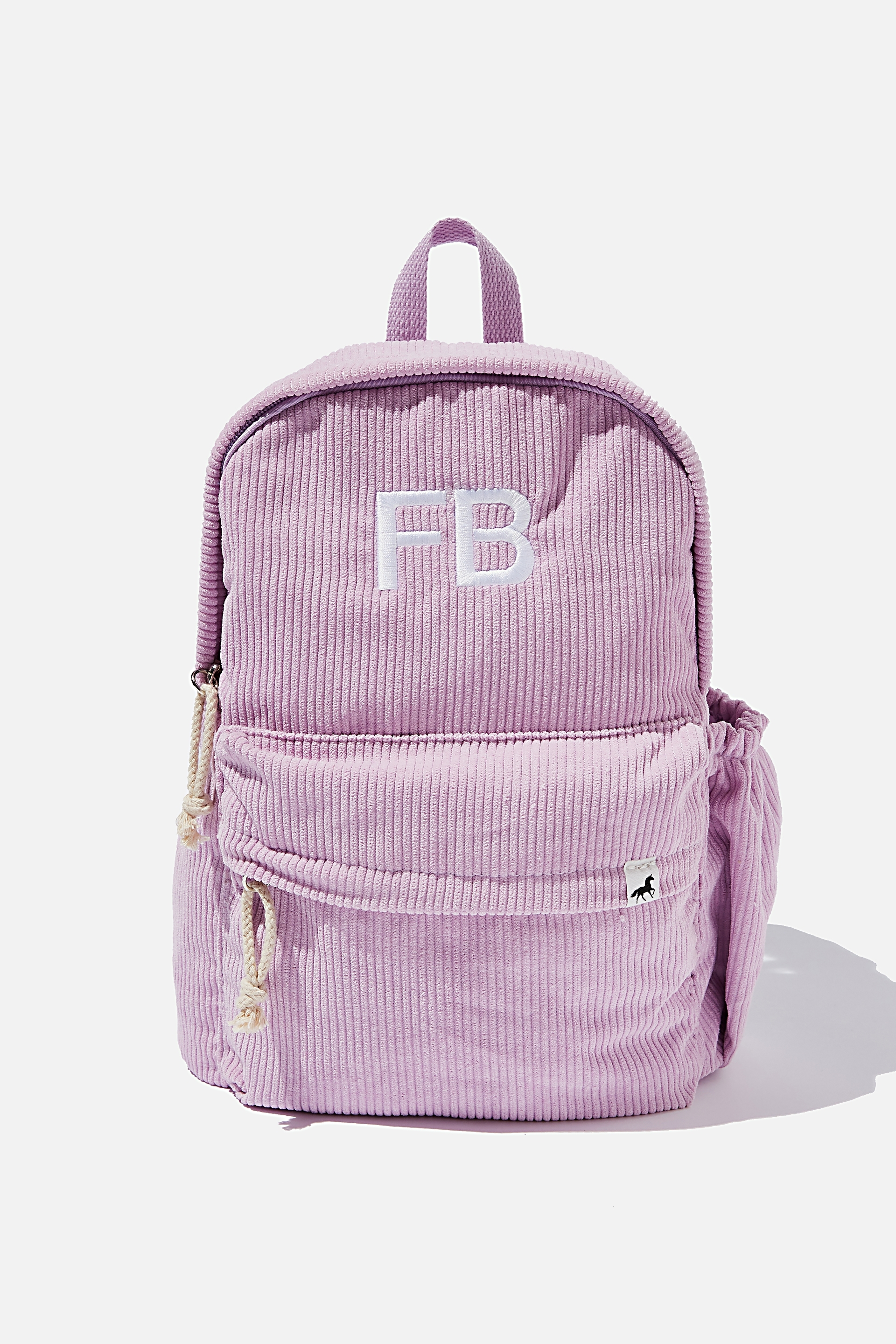Cotton On Kids - Personalised Back To School Cord Backpack - Pale violet