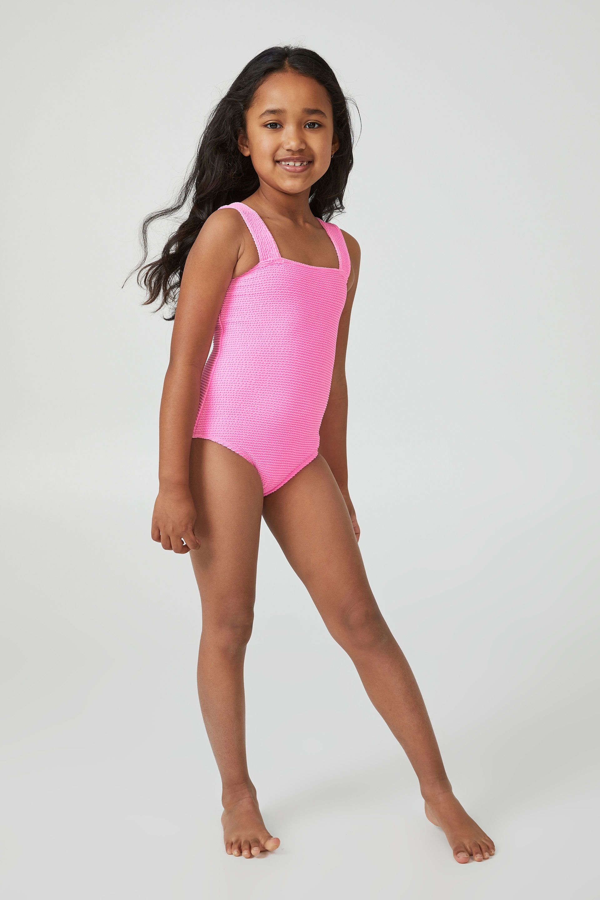 bubblegum pink one piece swimsuit