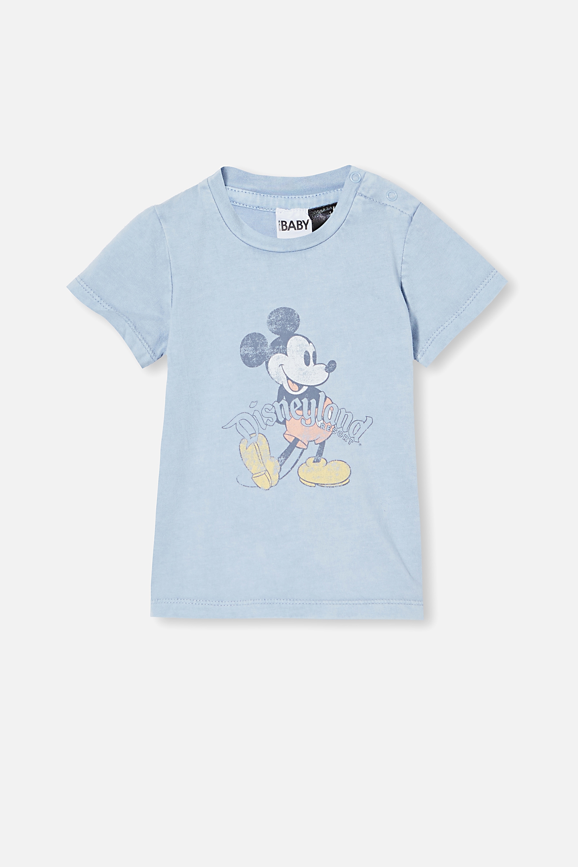 Cotton On Kids - Disneyland Jamie Short Sleeve Tee - Lcn dis dusty blue snow wash/vintage mickey