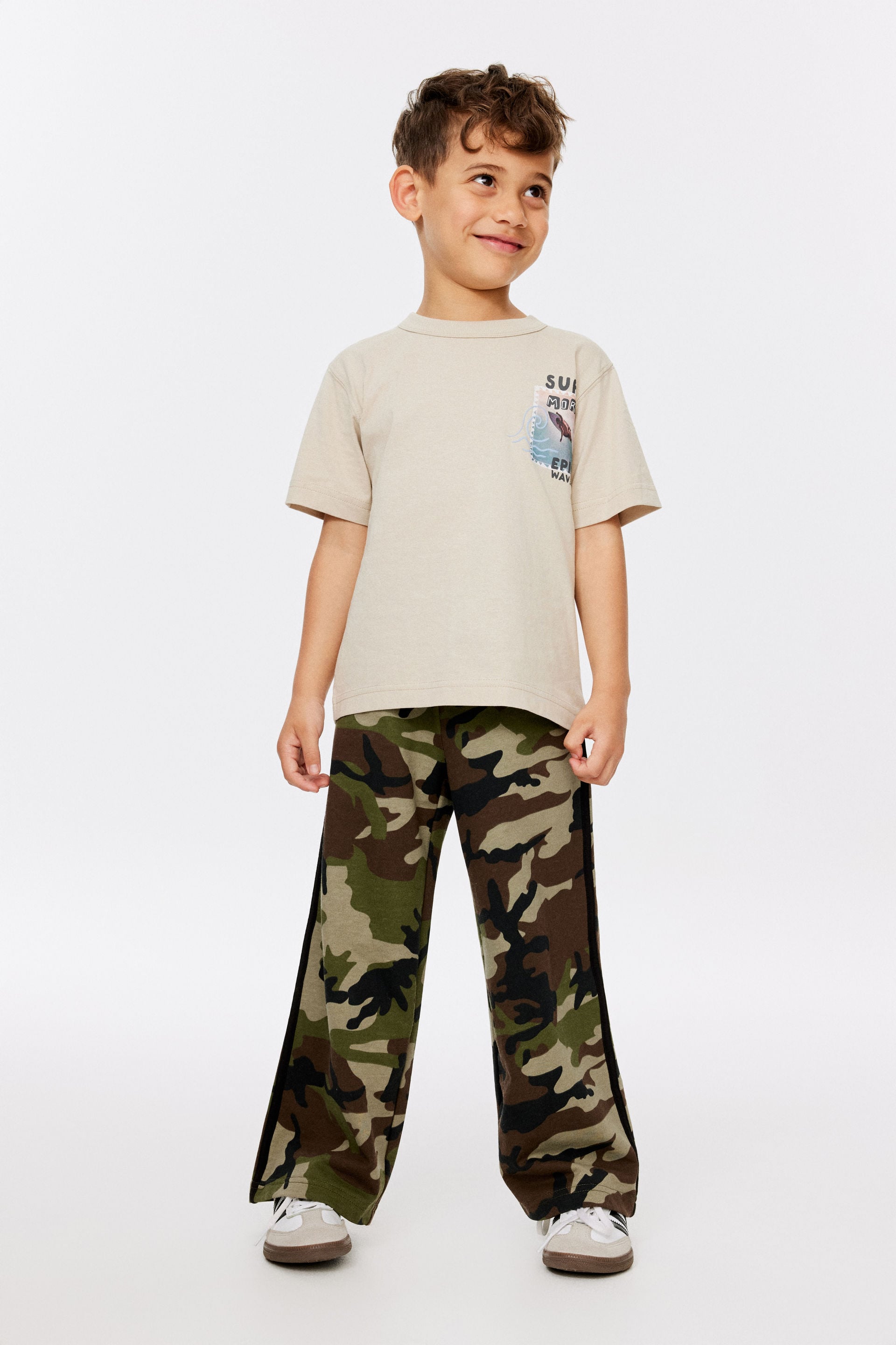 Cotton On Kids - The Essentials Pant - Camo/black stripe
