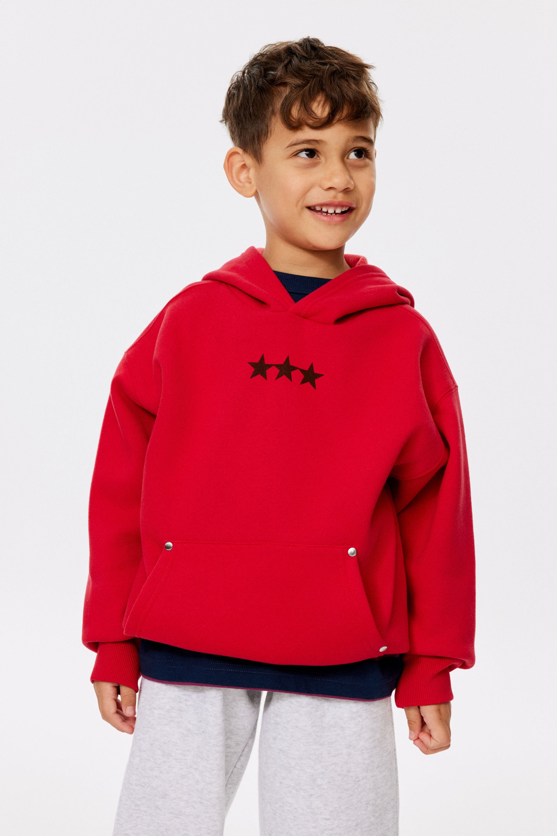 Cotton On Kids - Sammy Oversize Hoodie - Varsity red/star