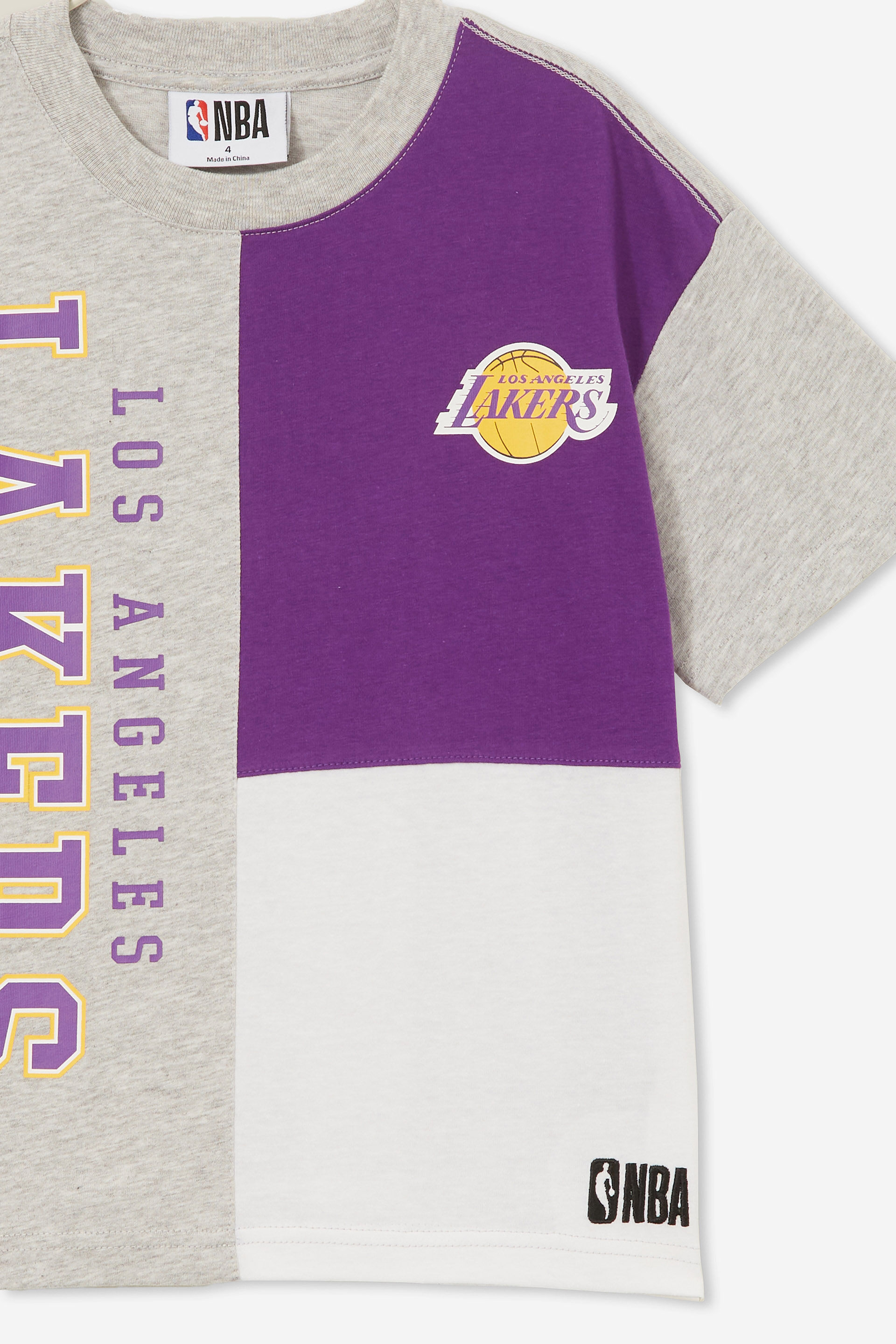 Mitchell & Ness Los Angeles Lakers Oversized Logo Short Sleeve