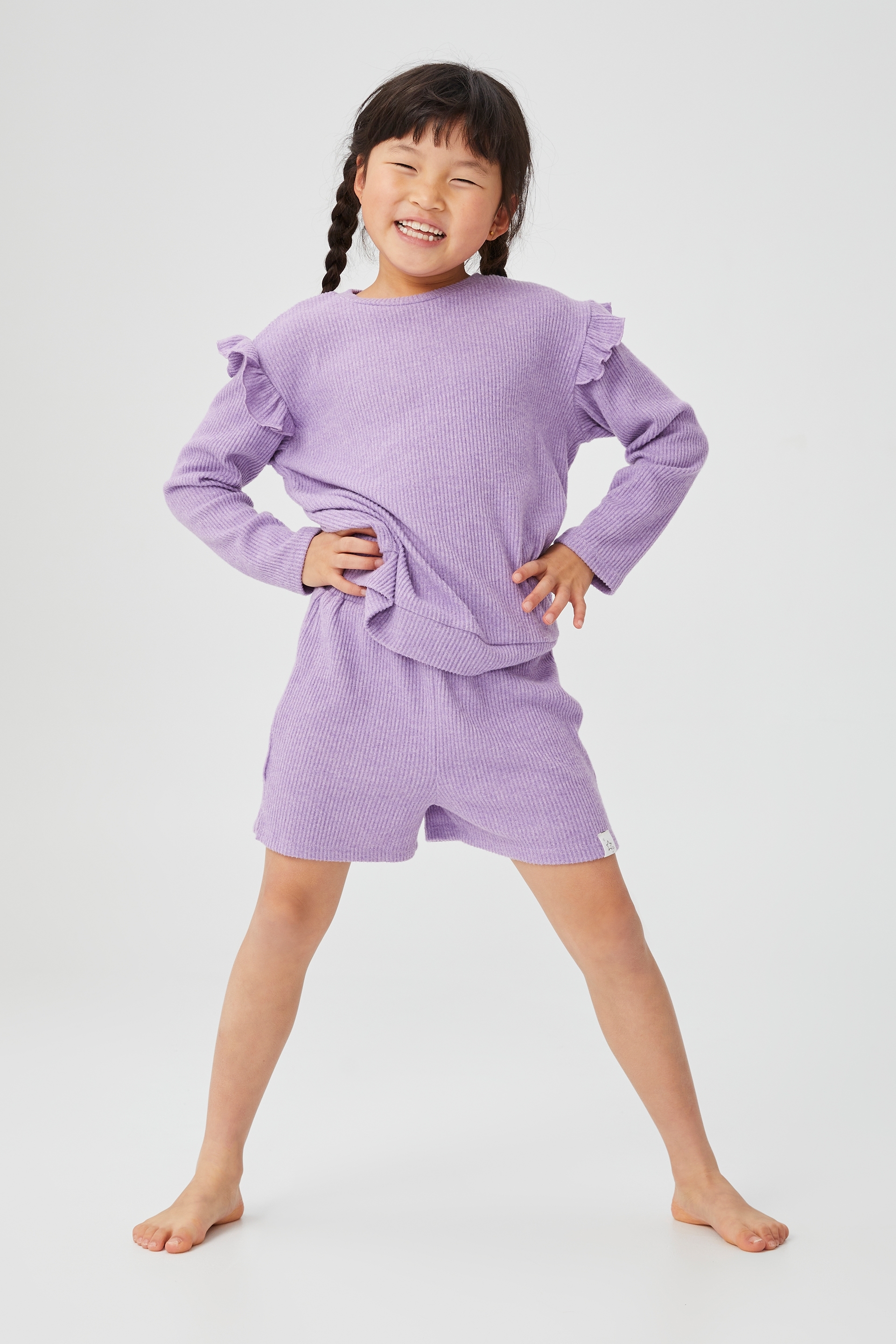 Cotton On Kids - Rosa Long Sleeve Pyjama Set - Grape soda marle