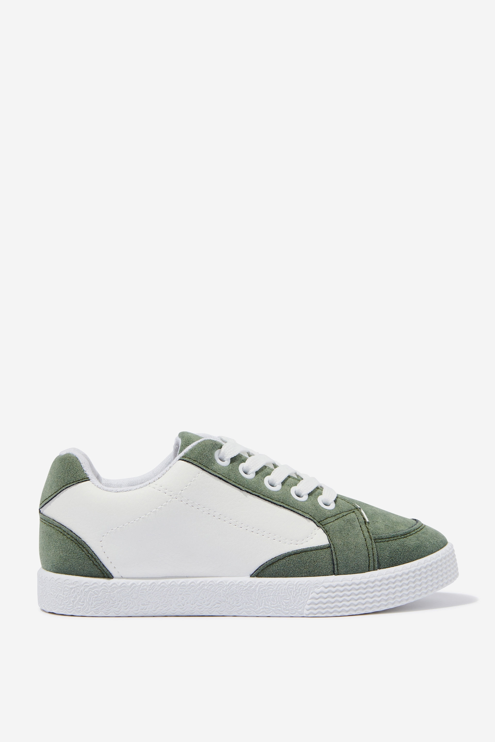 trainer white and green