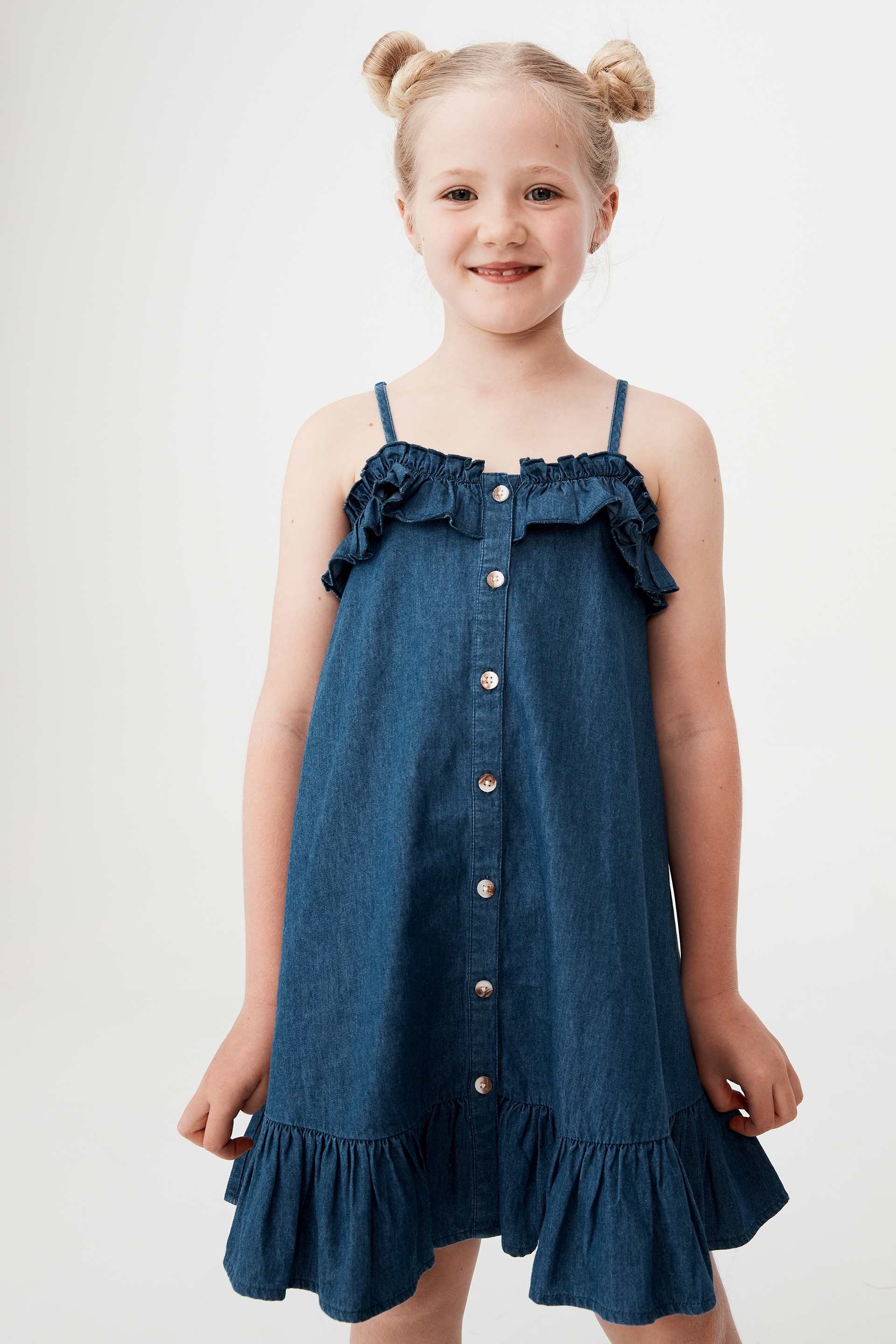 Cotton On Kids - Libby Sleeveless Dress - Indigo blue wash