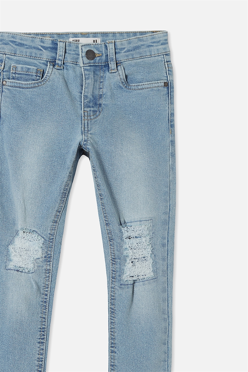 Mens Blue Jeans Jeansnet Slim Fit Denim Crinkle Style Five Pocket Colored