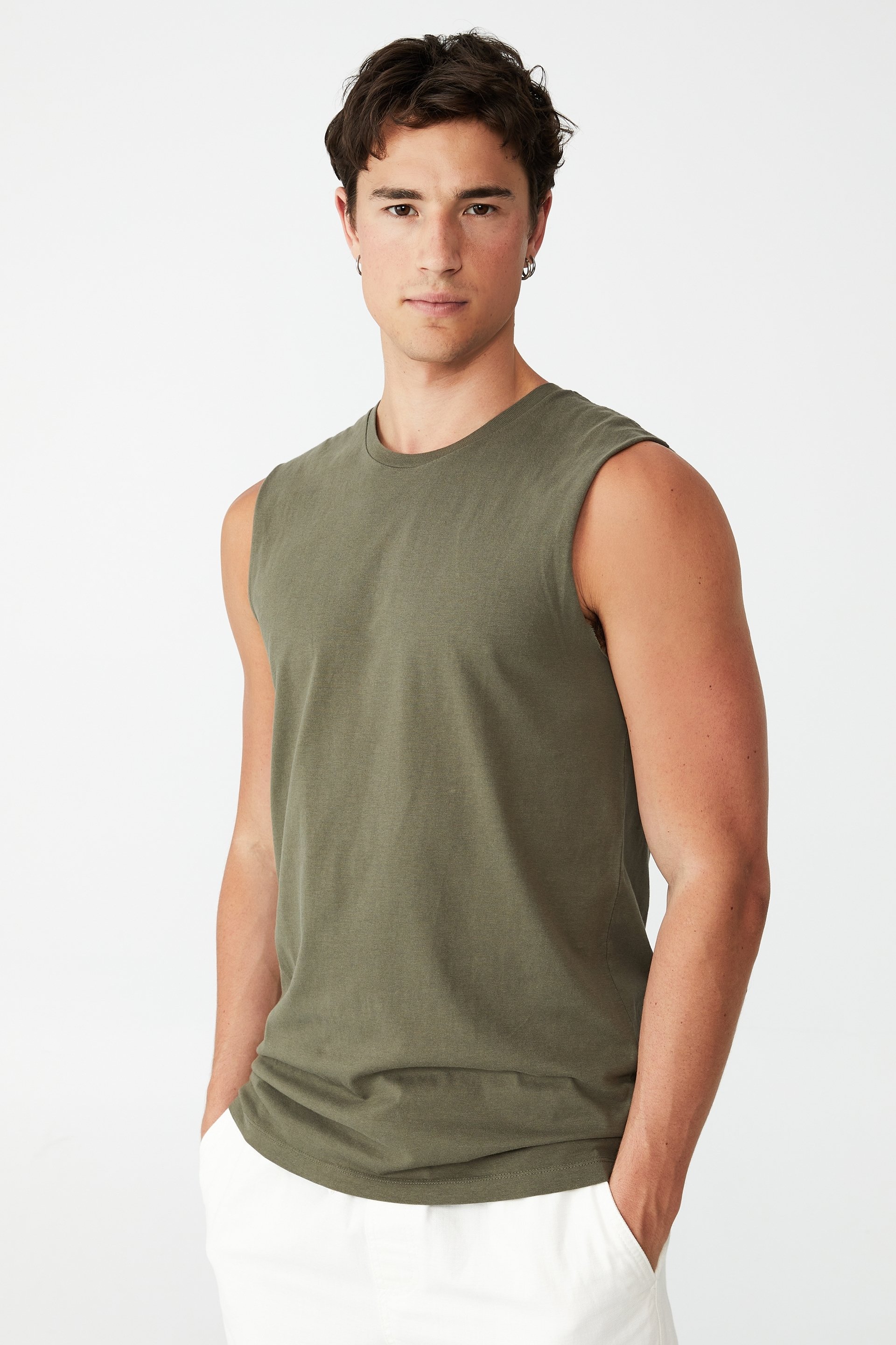 Cotton On Men - Organic Muscle - Military