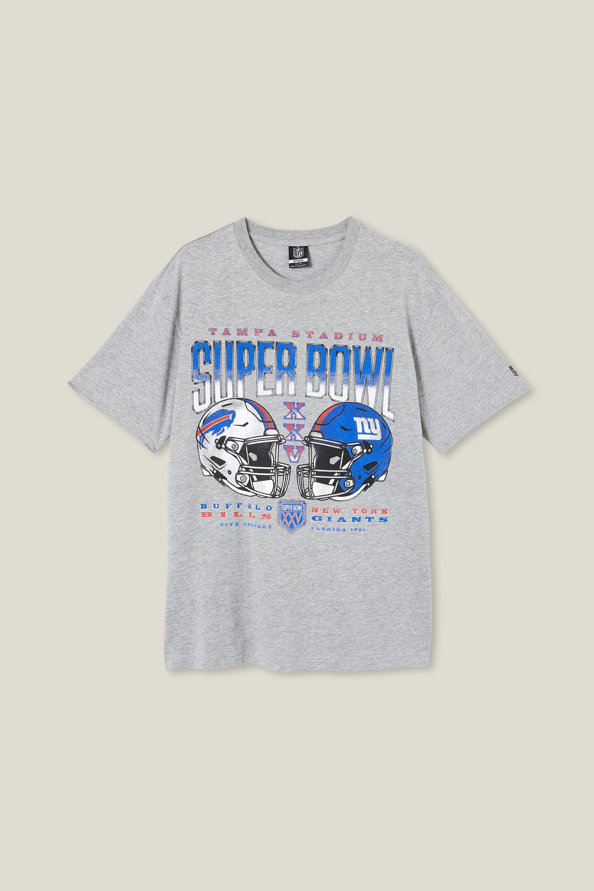 Vtg 1991 Super Bowl XXV Buffalo Bills New York Giants T-shirt 