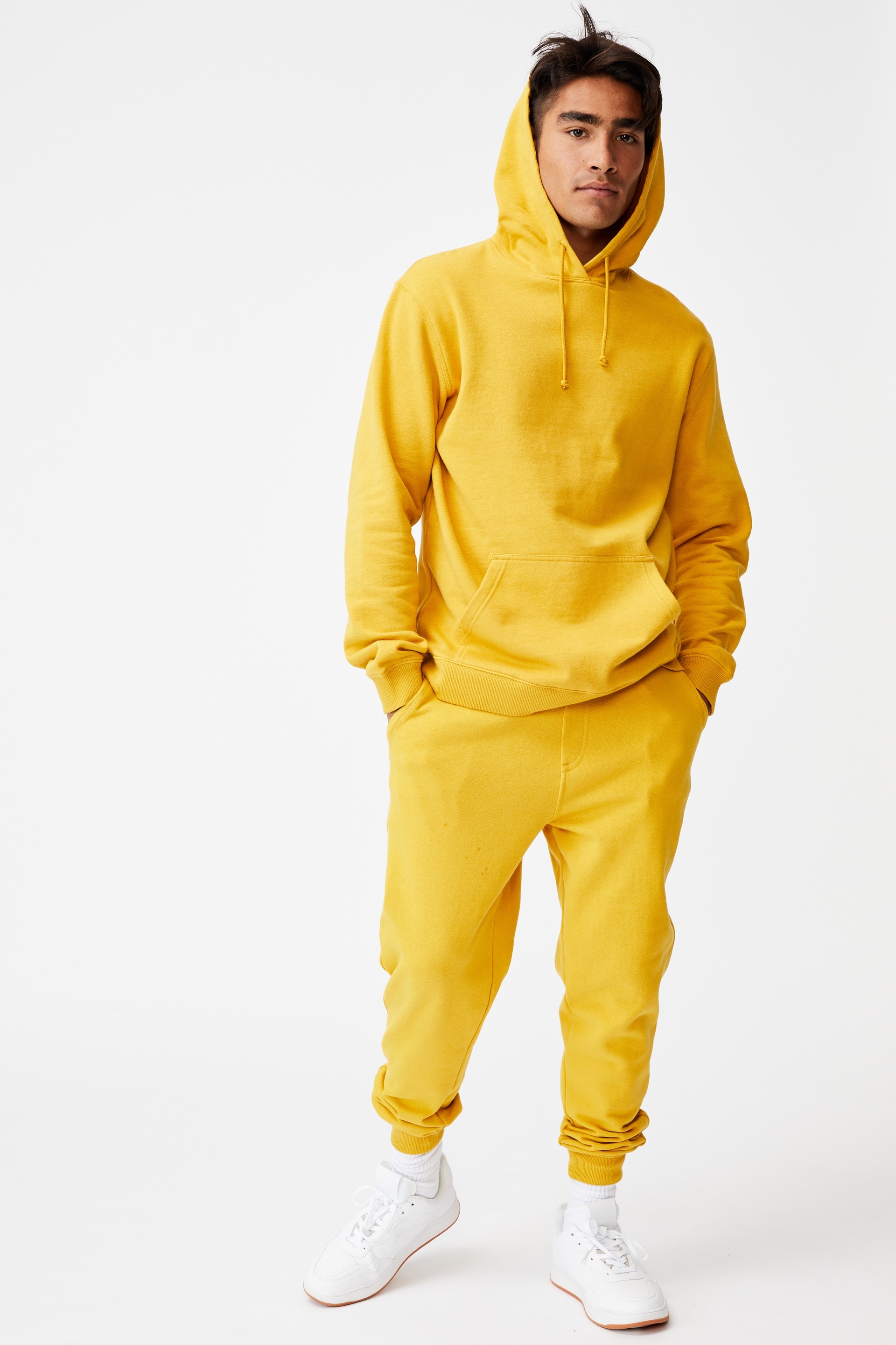 Cotton On Men - Essential Fleece Pullover - Sulphur yellow