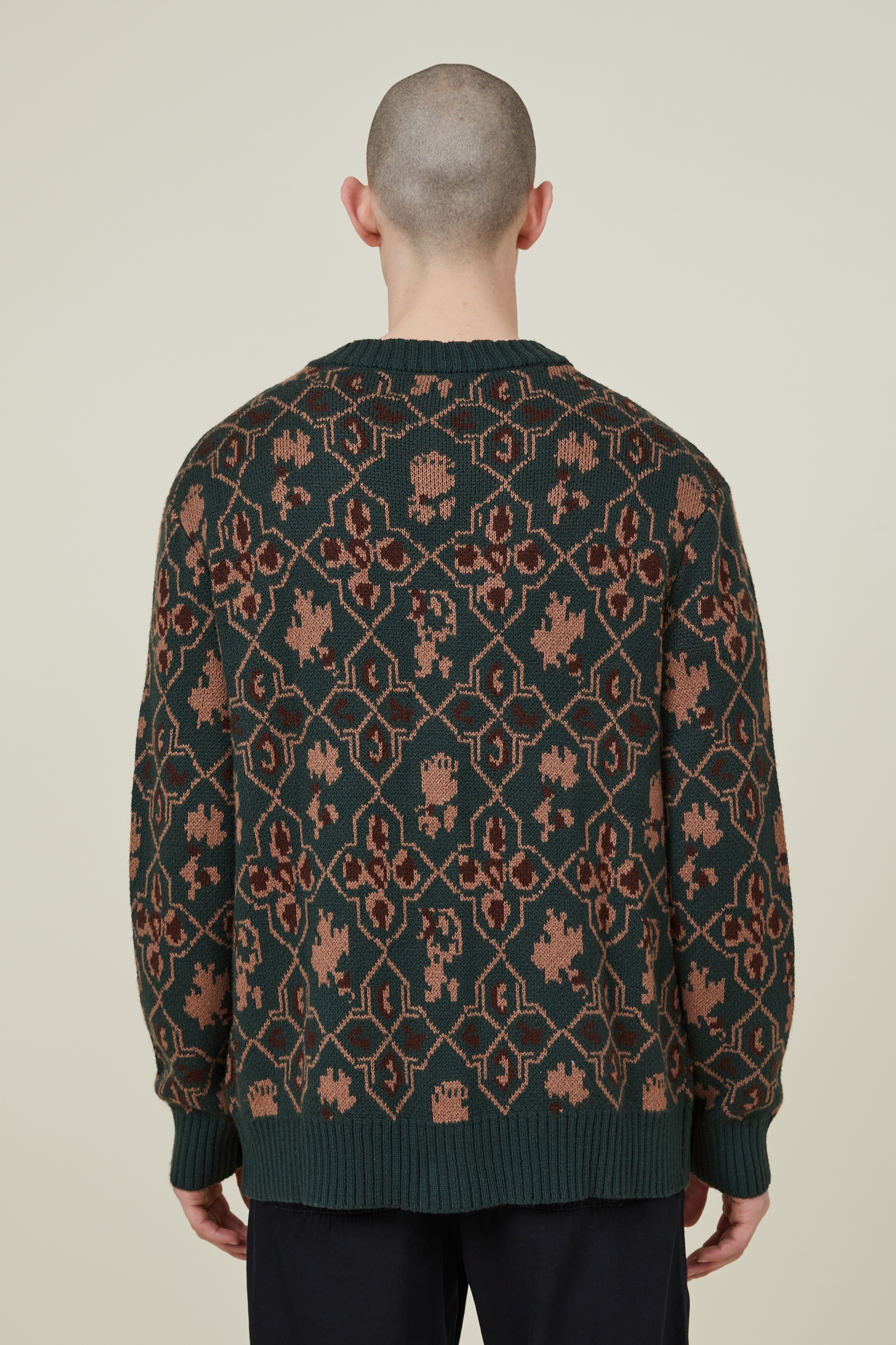 Louis Vuitton Men's Graphic Zip Up Long Cardigan Wool