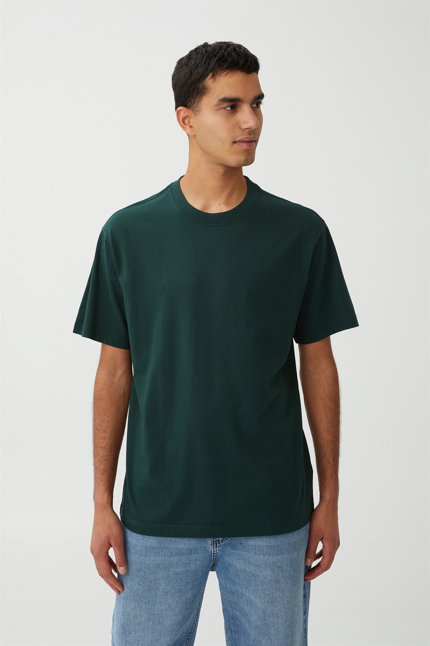 Cotton On Men - Organic Loose Fit T-Shirt - Pineneedle green