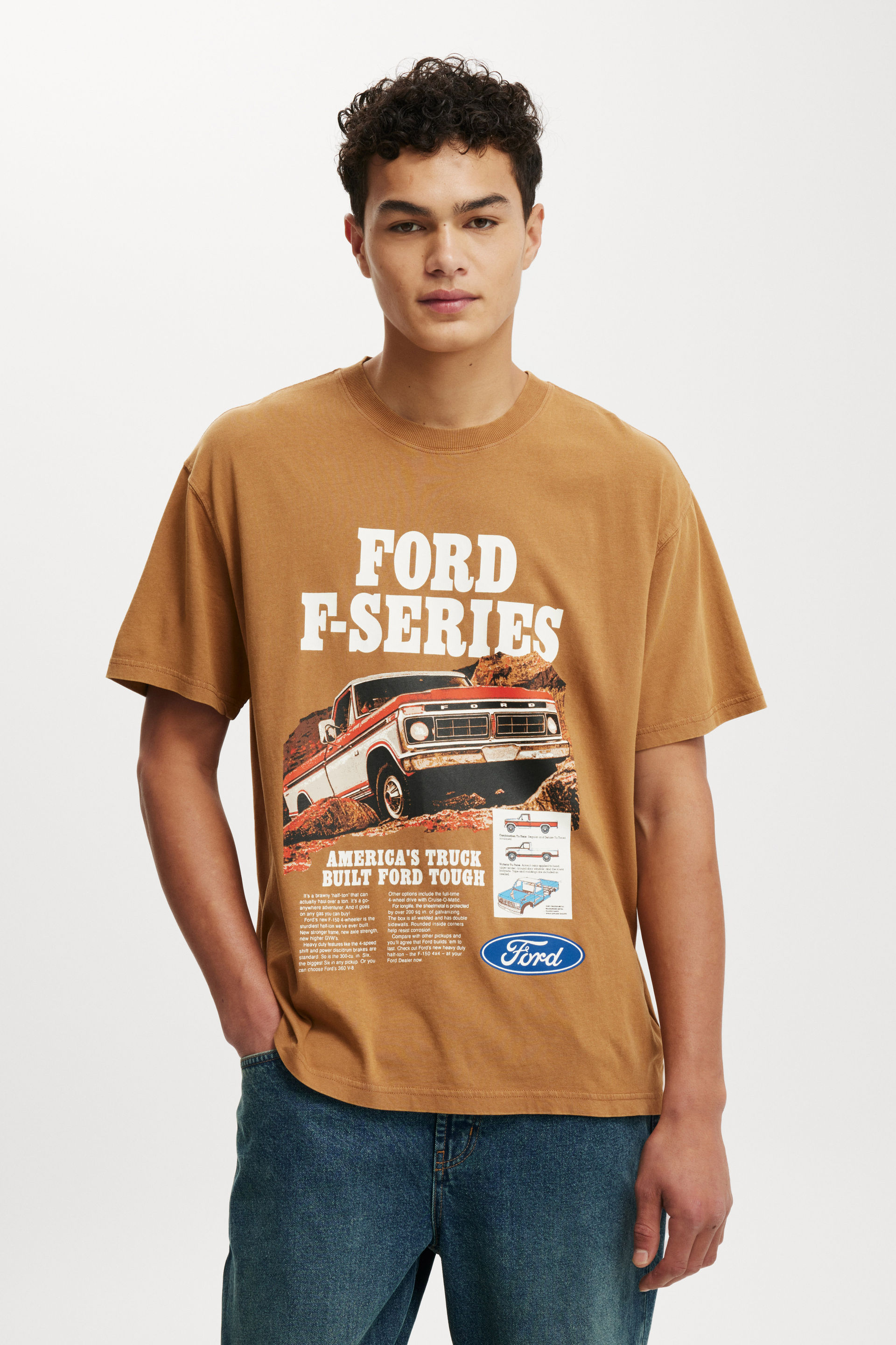 Cotton On Men - Ford Loose Fit T-Shirt - Lcn for ginger/f series