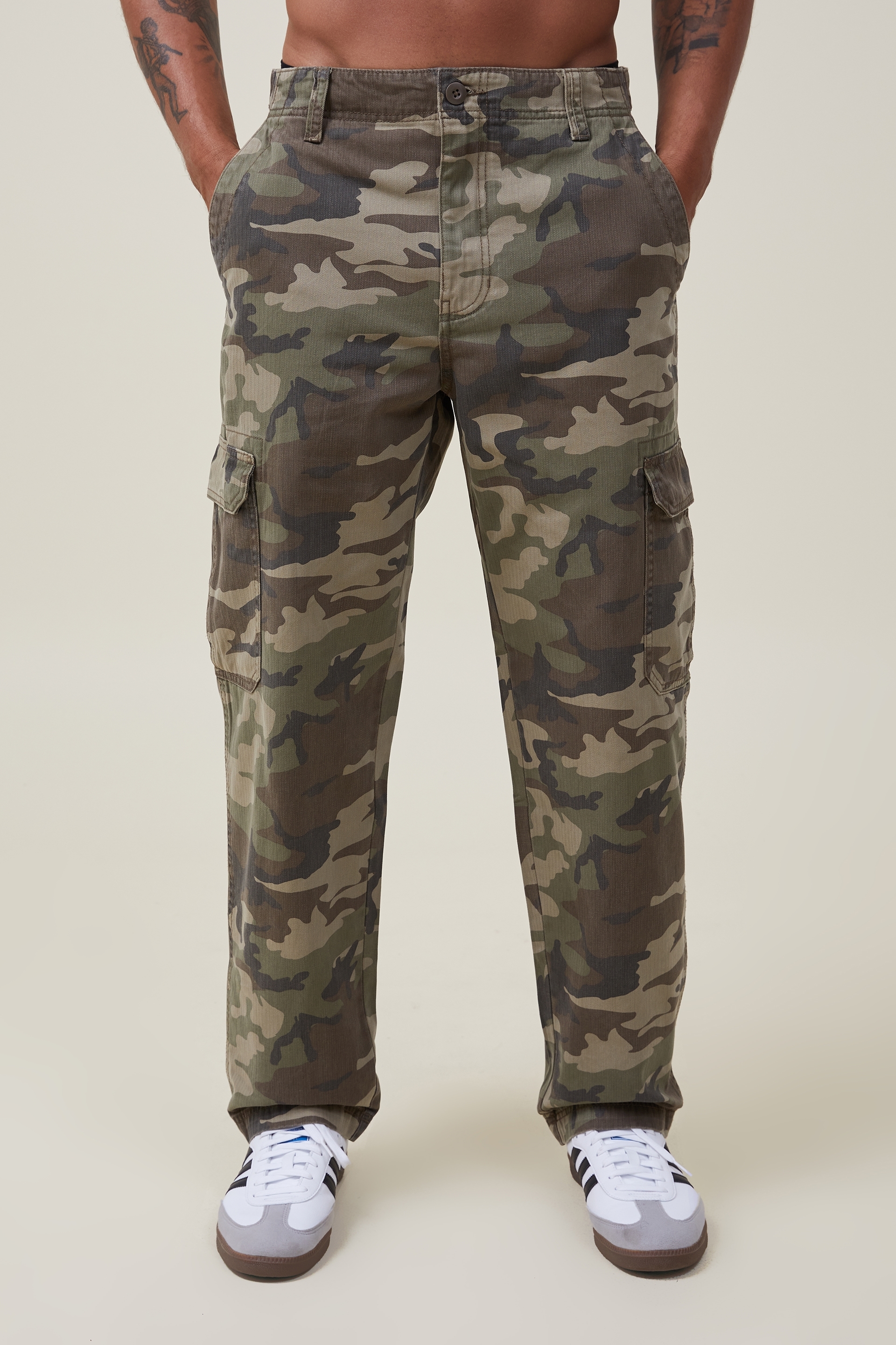 Cargo camo trousers. Size 6. #bershka#cargo#camouflage - Depop