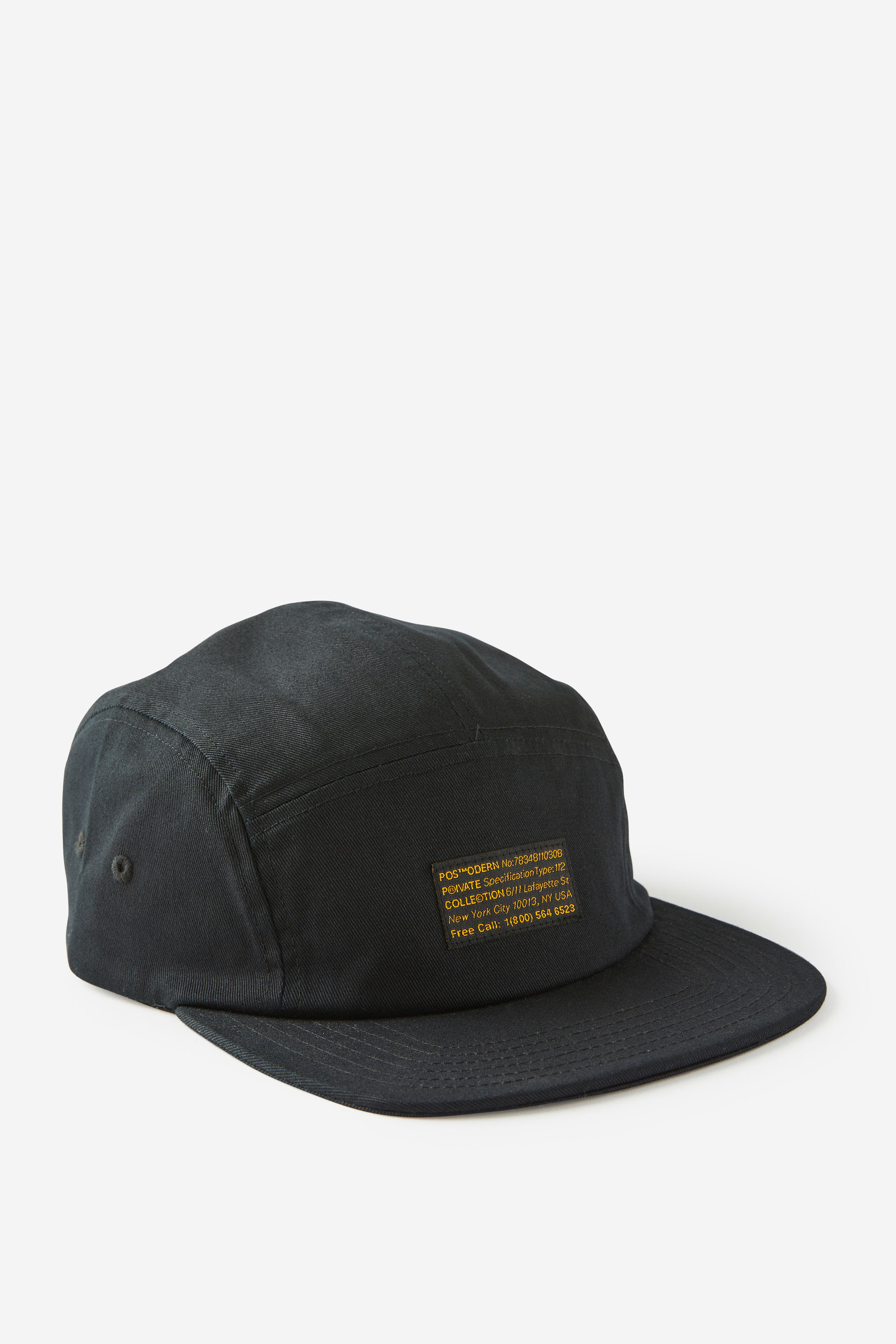 Men’s Black Curved 5 Panel Hat | Cotton On United States