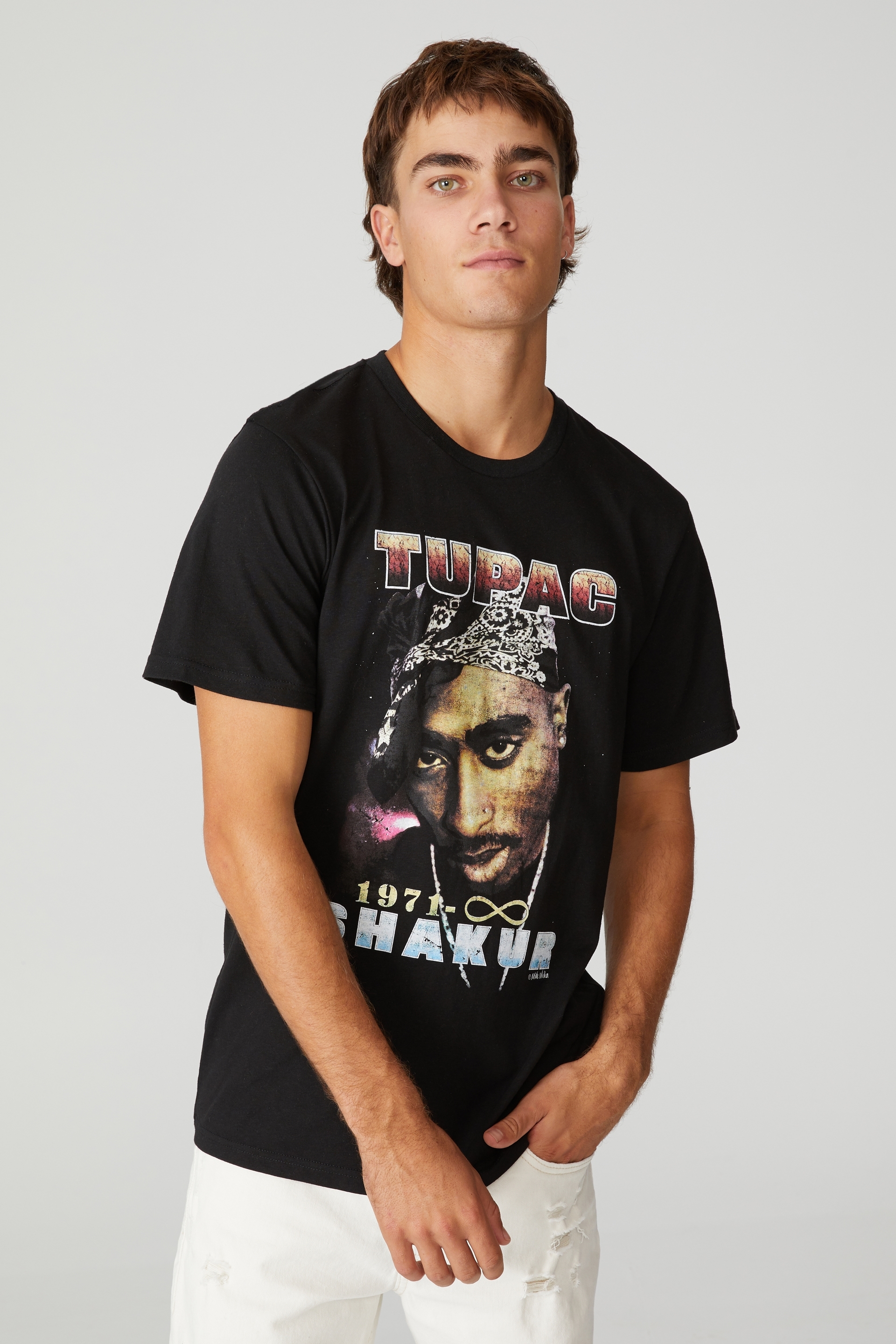 Cotton On Men - Tbar Collab Icon T-Shirt - Lcn bra black/tupac-1971