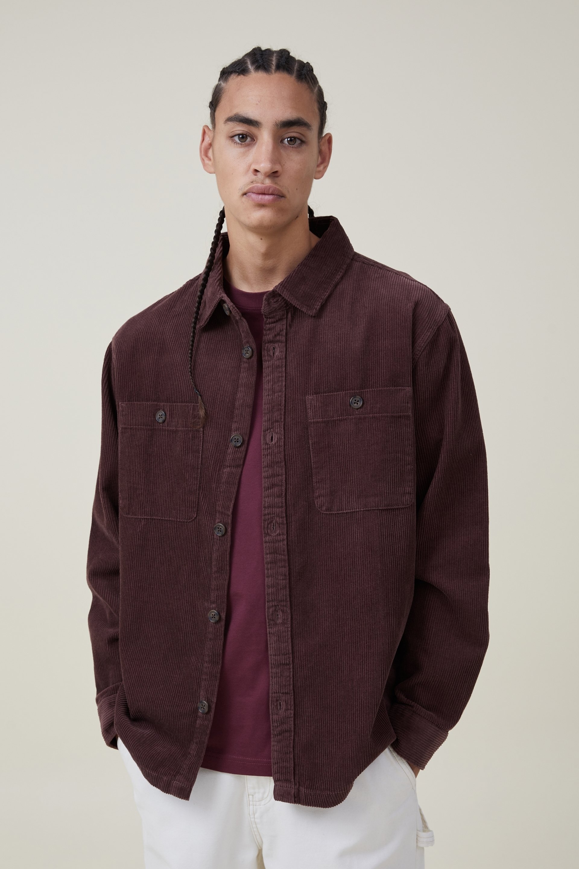 Cotton On Men - Heavy Overshirt - Coco brown cord