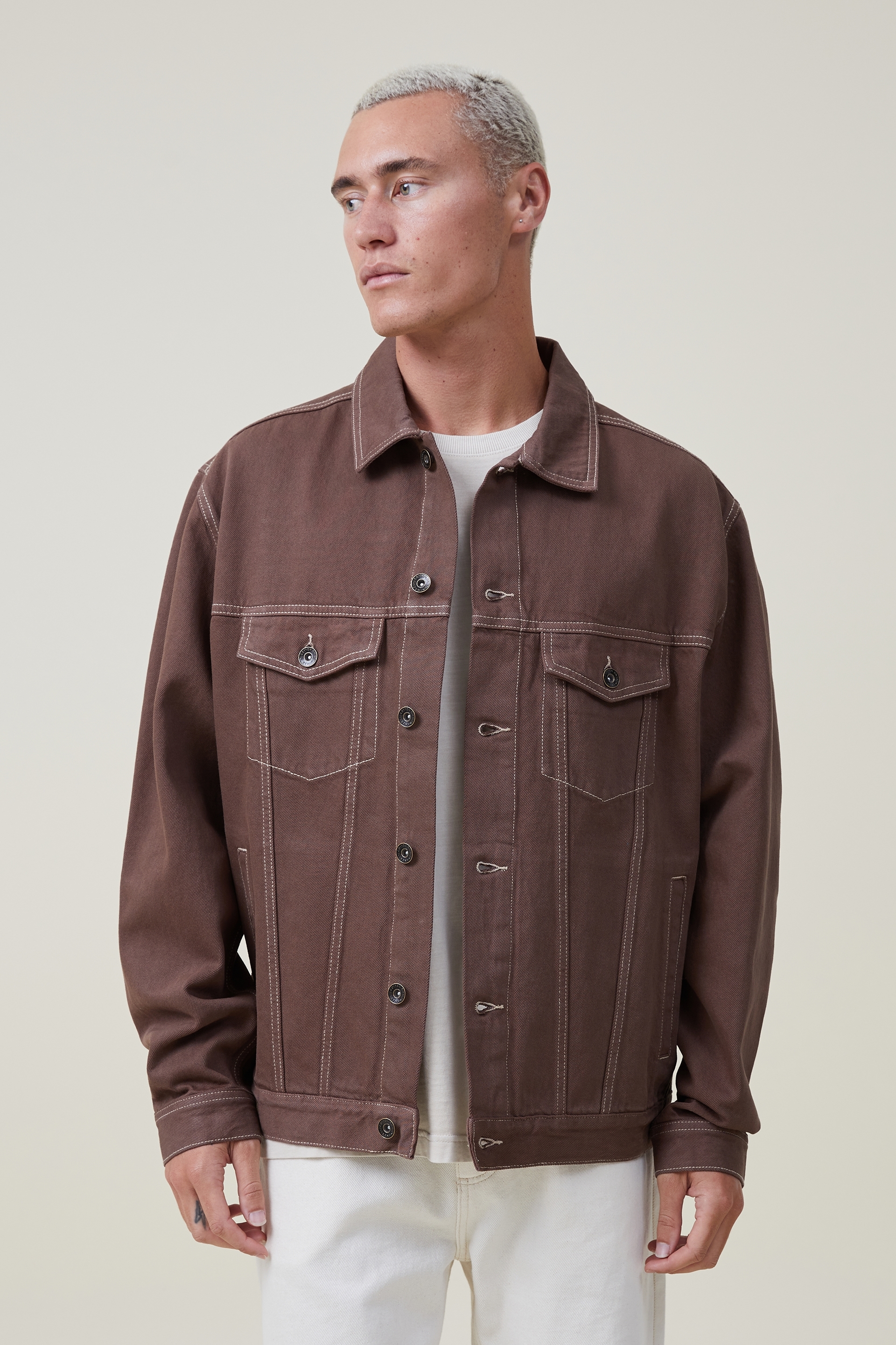 Cotton On Men - Seattle Trucker Jacket - Brown