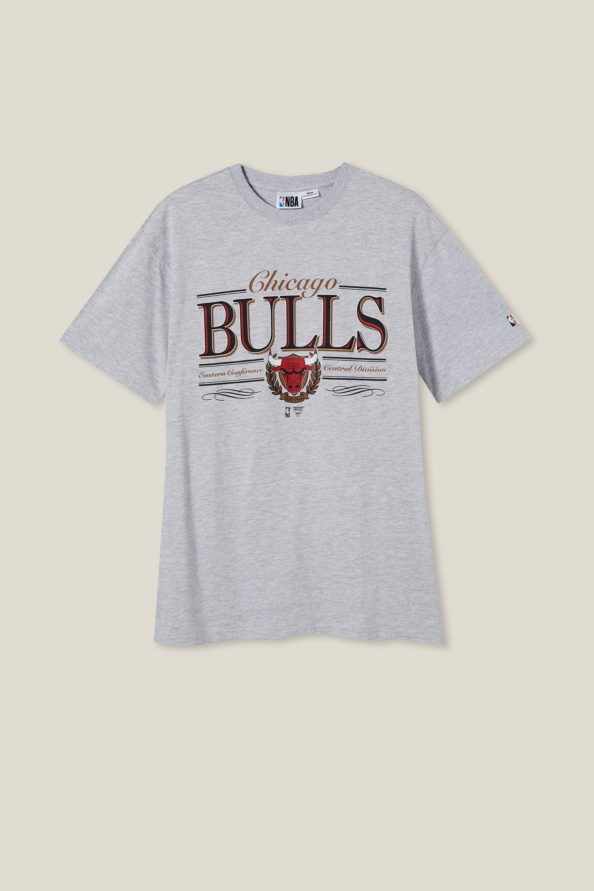 Defacto Fit NBA Chicago Bulls Oversize Fit Crew Neck Sports T-Shirt