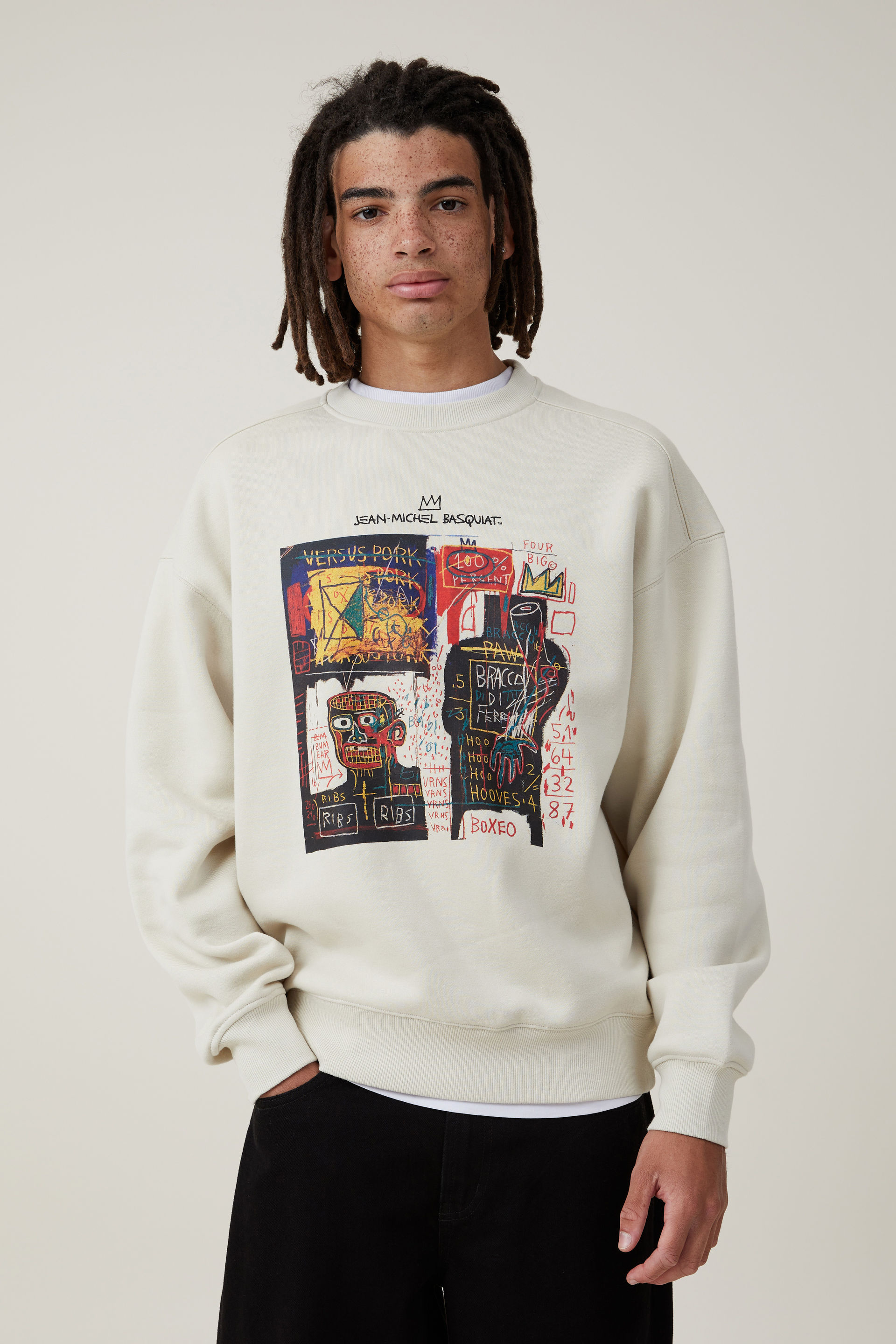 Basquiat Oversized Crew Sweater