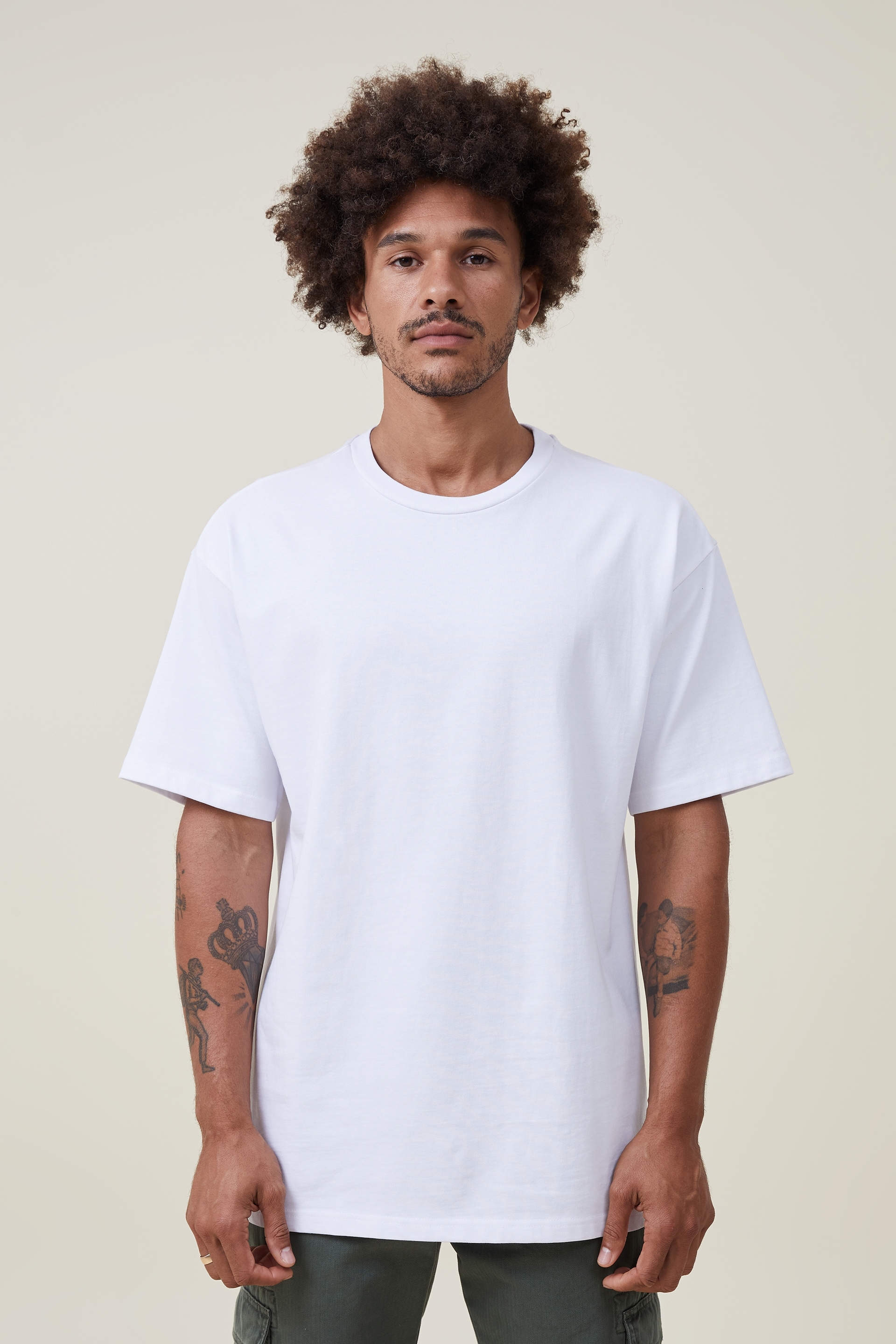 Cotton On Men - Box Fit Plain T-Shirt - White