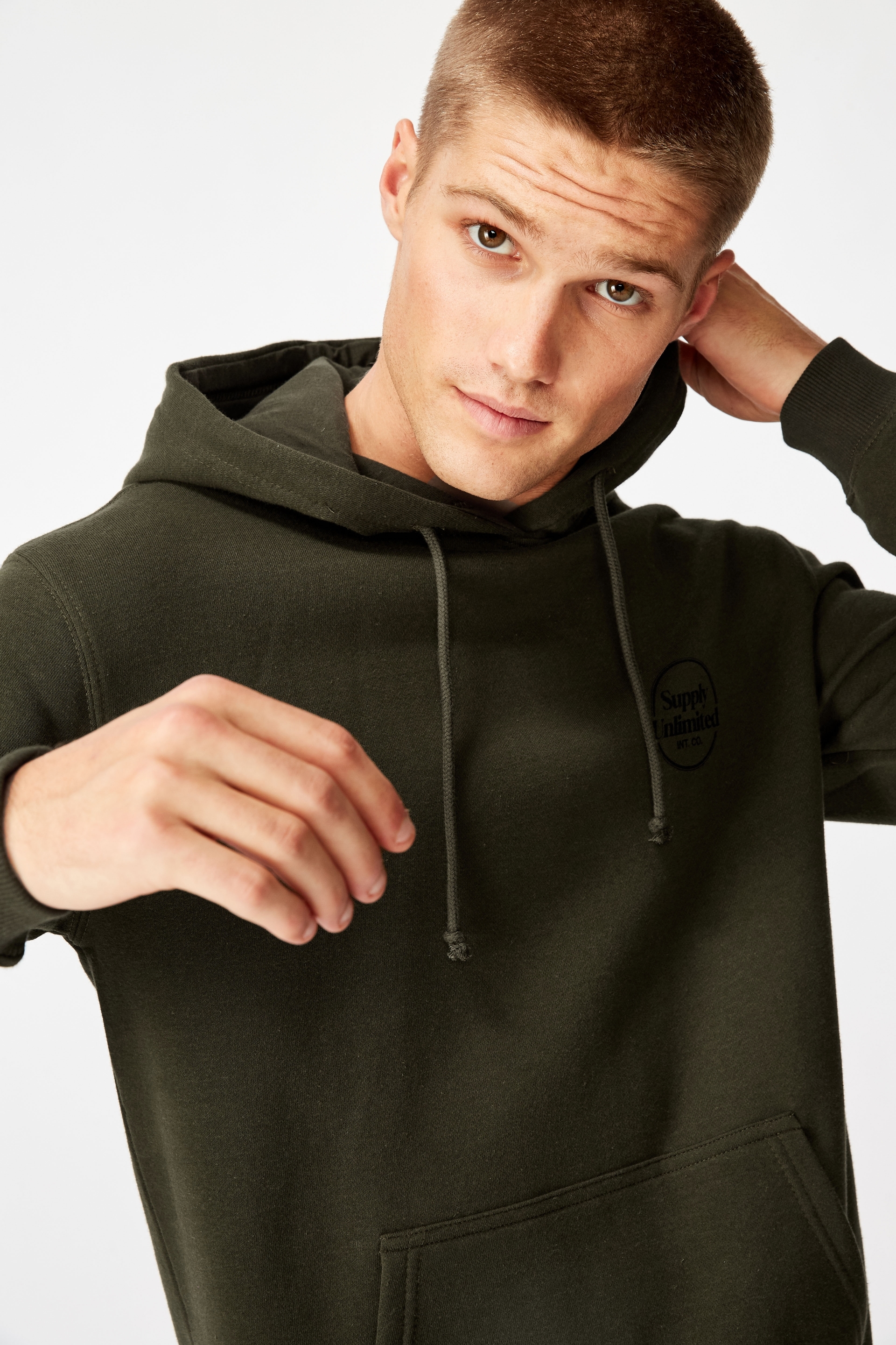 Cotton On Men - Fleece Pullover 2 - Duffle green/supply unlimited
