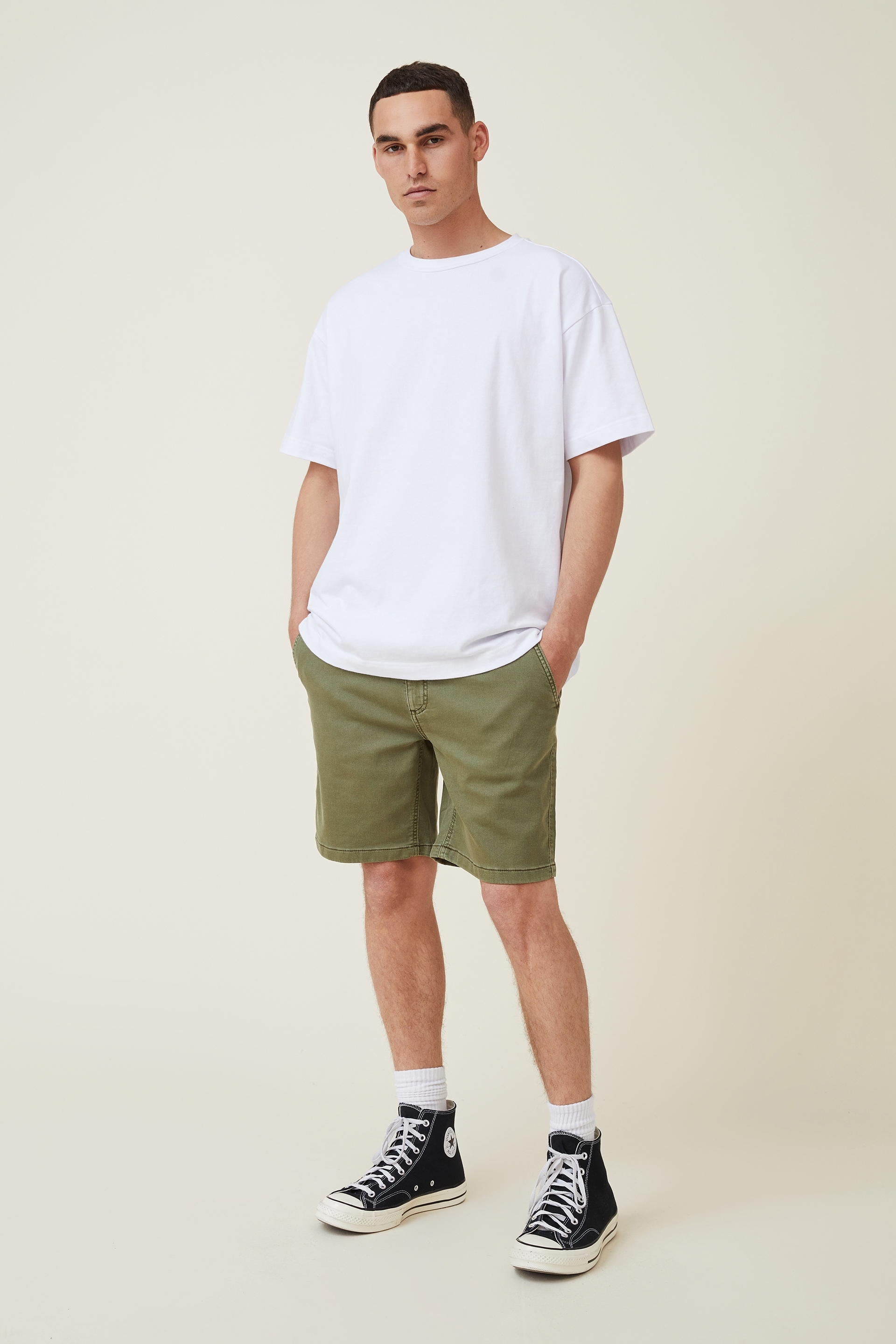 Cotton On Men - Corby Chino Short - Washed olive