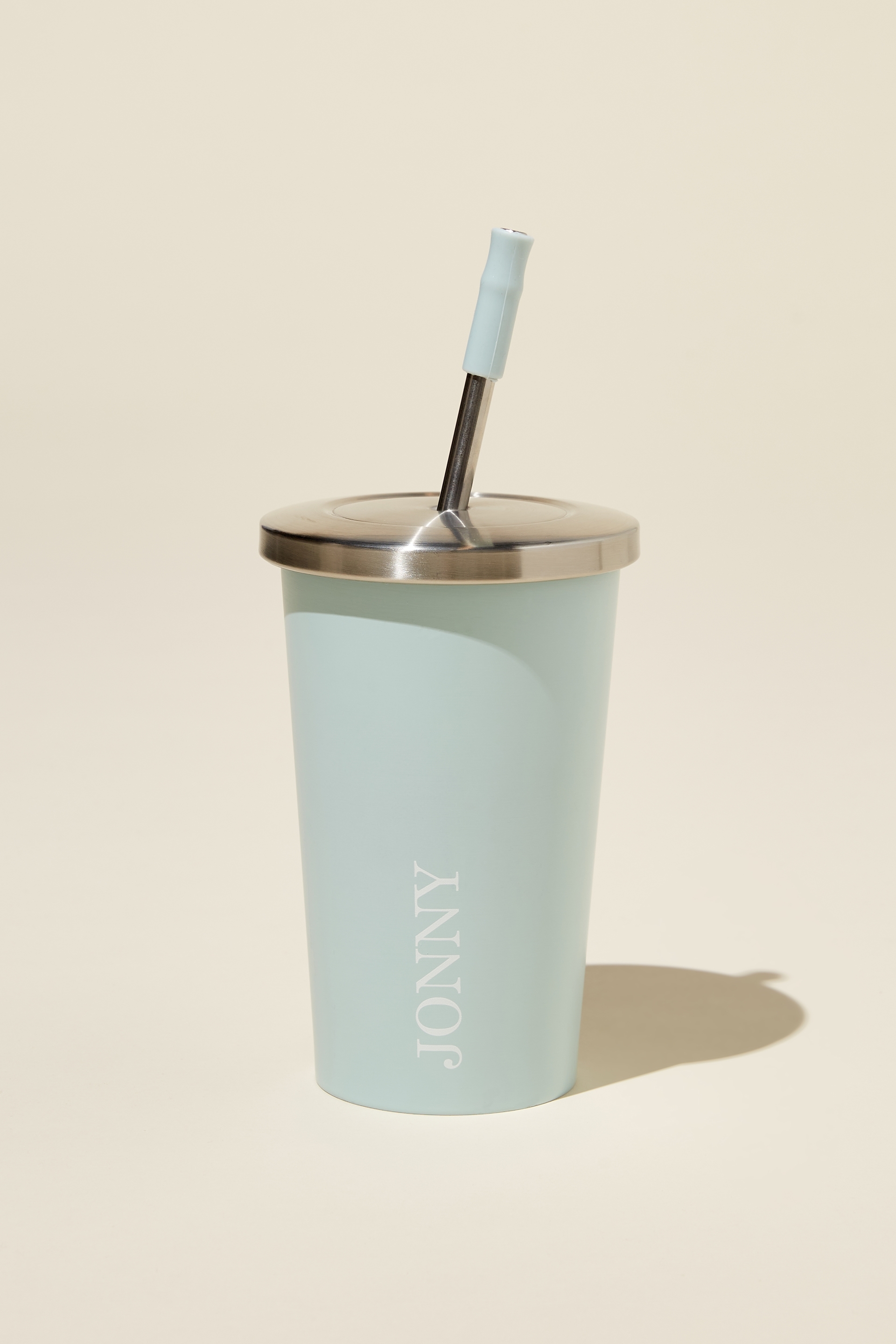 Cotton On Men - Metal Smoothie Cup Personalised - Powder blue