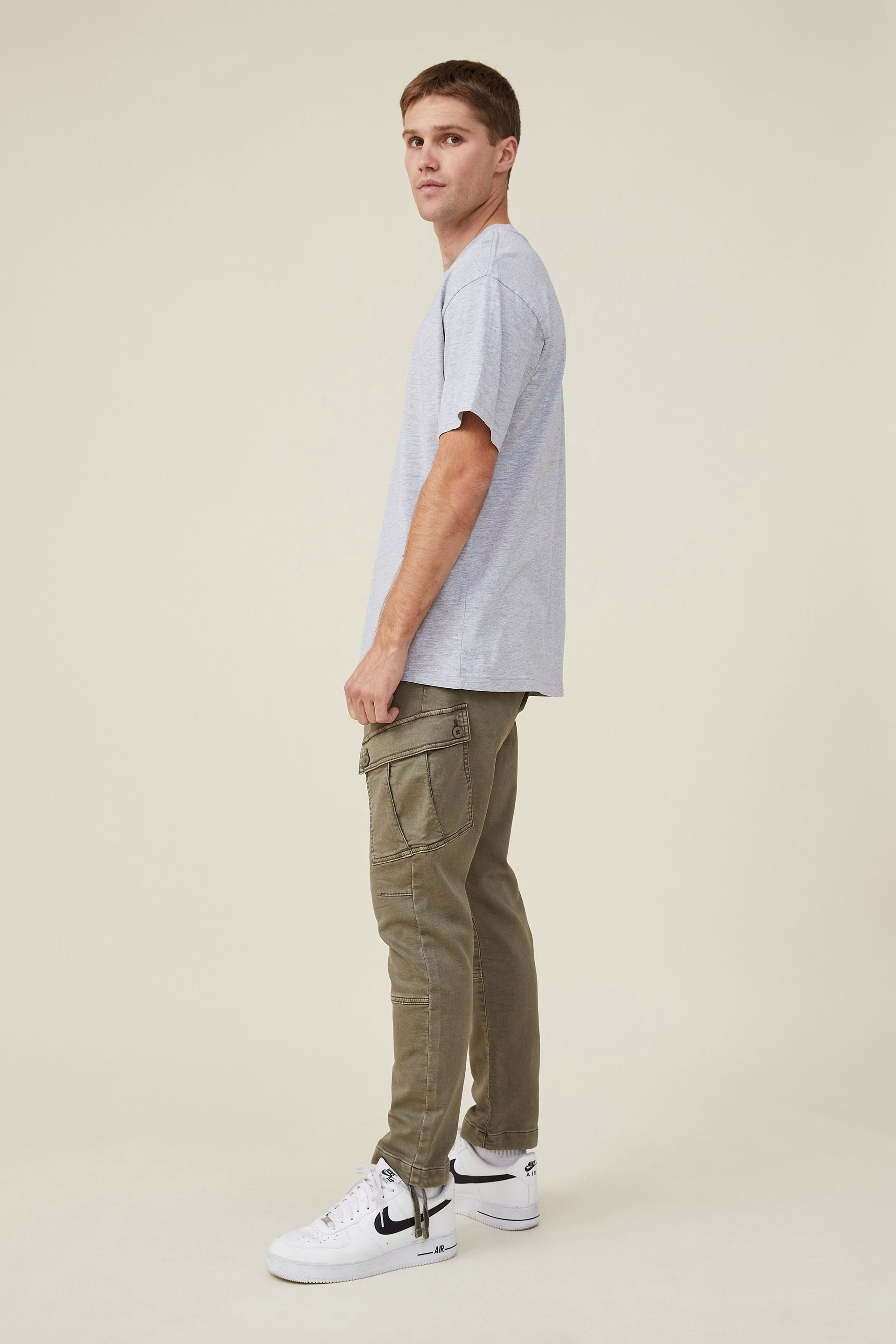 men's cotton military cargo pants