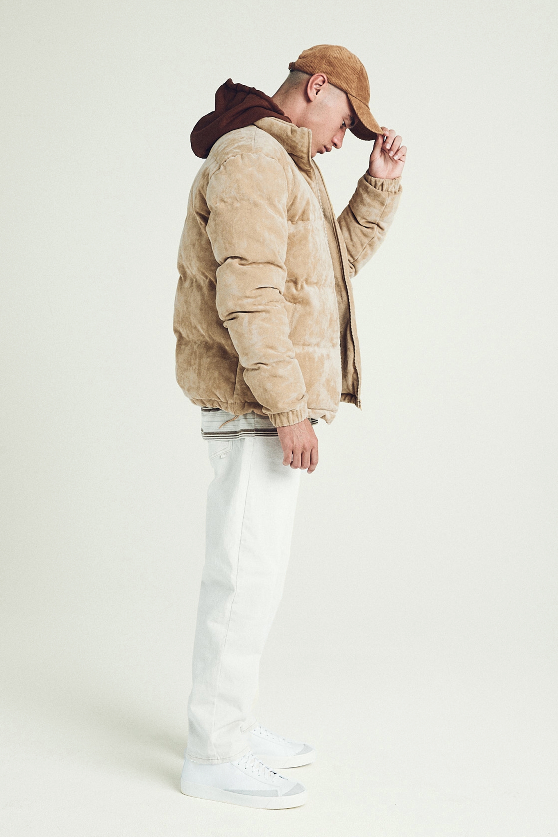 suede bubble coat