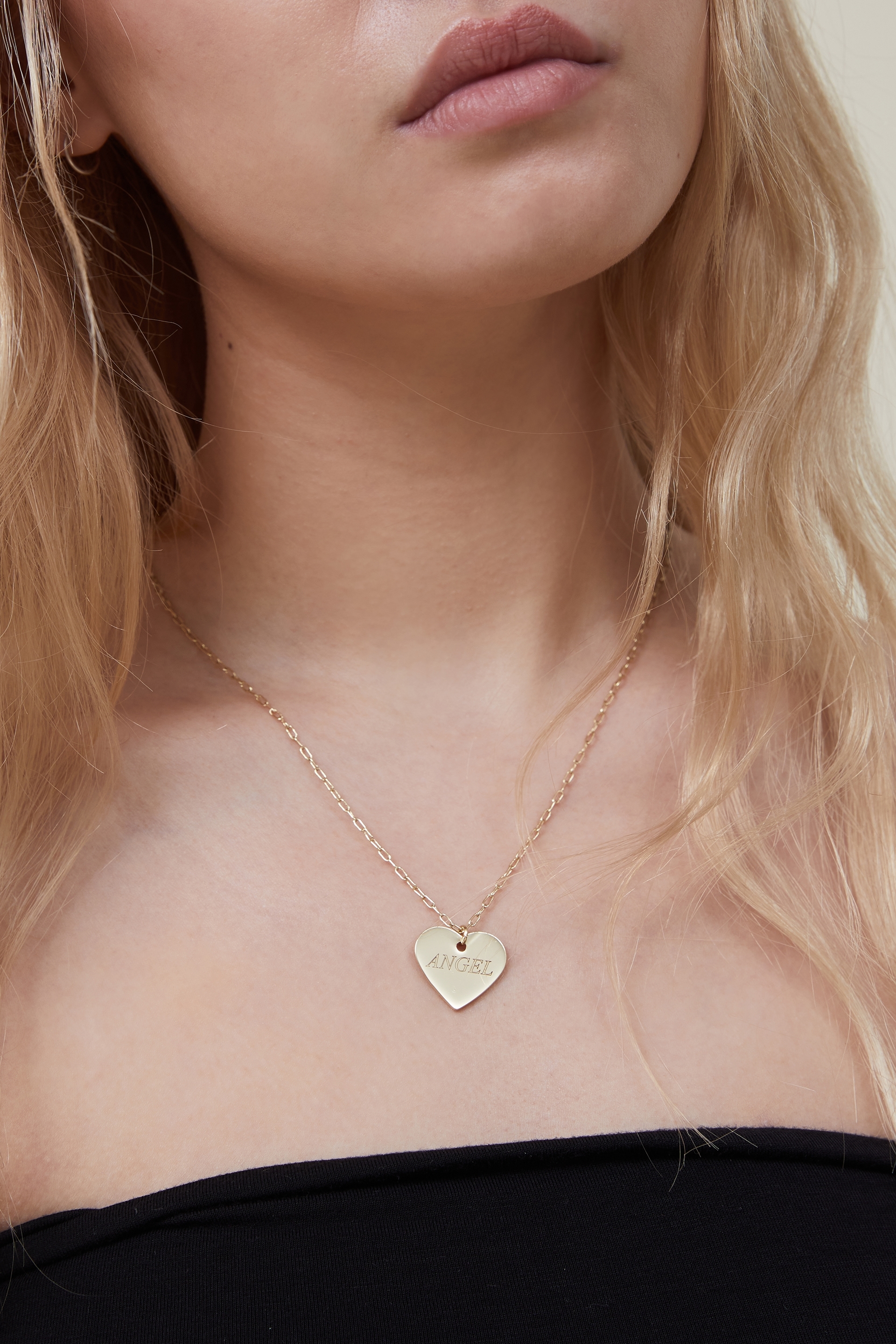 Rubi - Personalised Premium Pendant Necklace Gold Plated - Gold plated heart