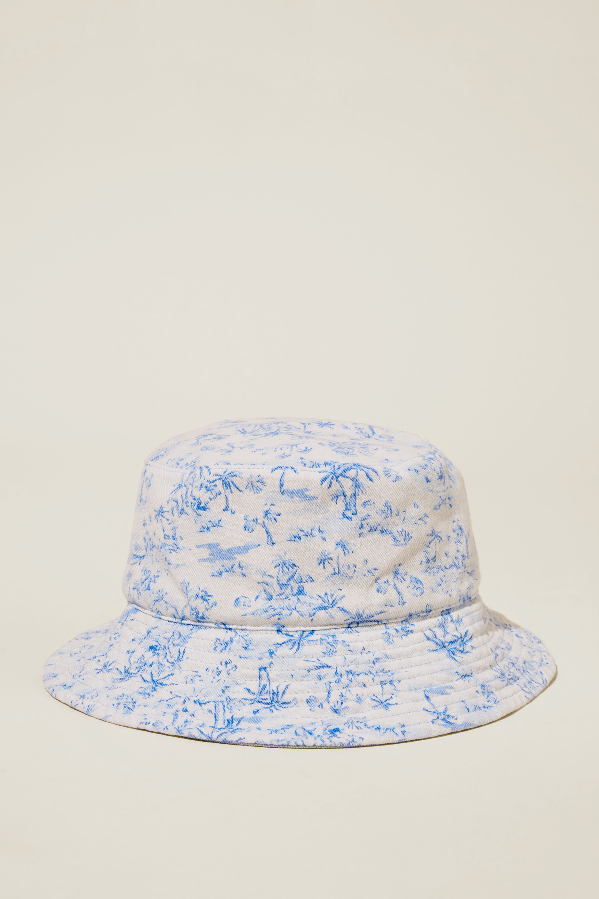 Rubi - Reversible Bianca Bucket Hat - Tropical toile/pacific blue
