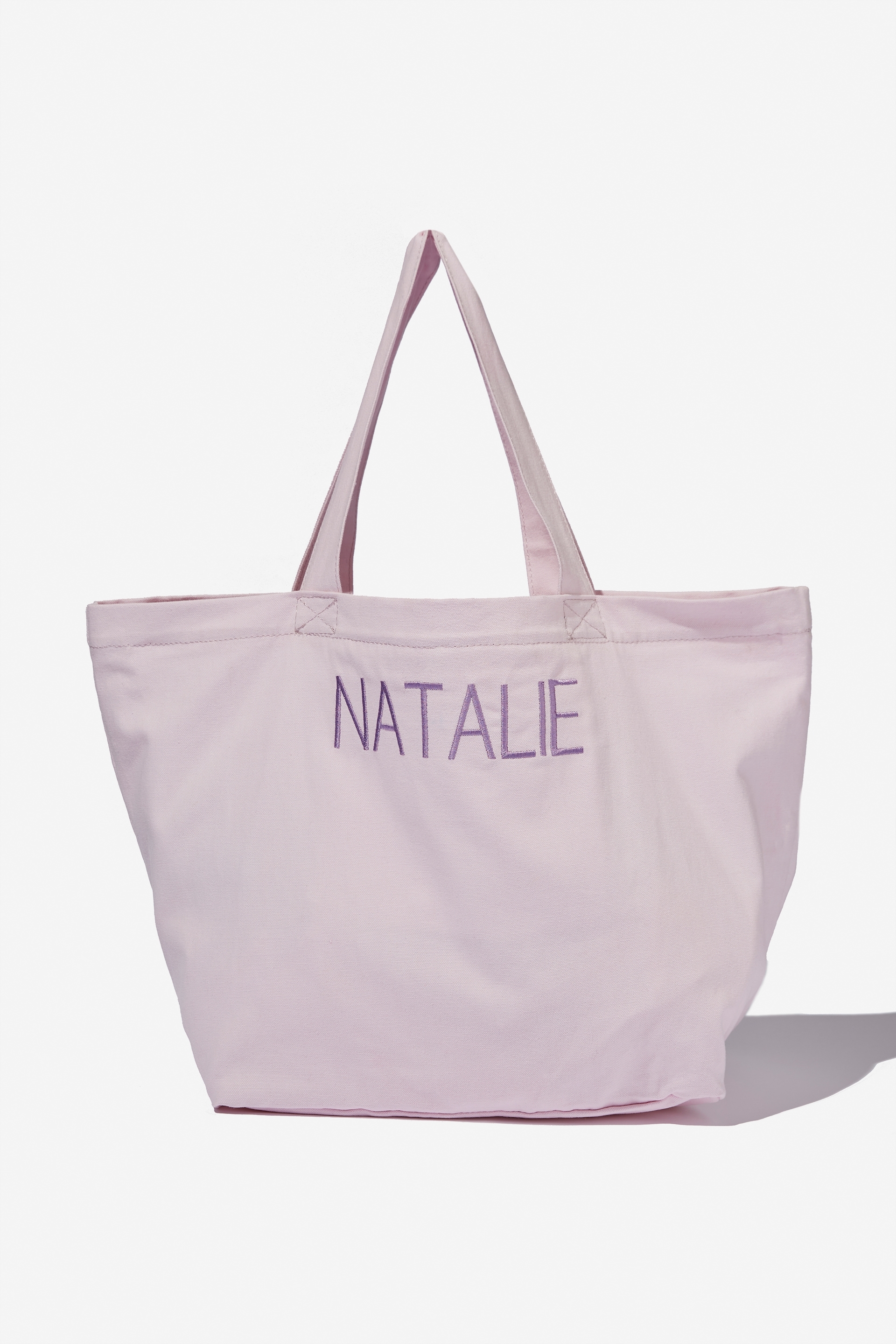 Rubi - Personalised Everyday Canvas Tote - Lilac solid