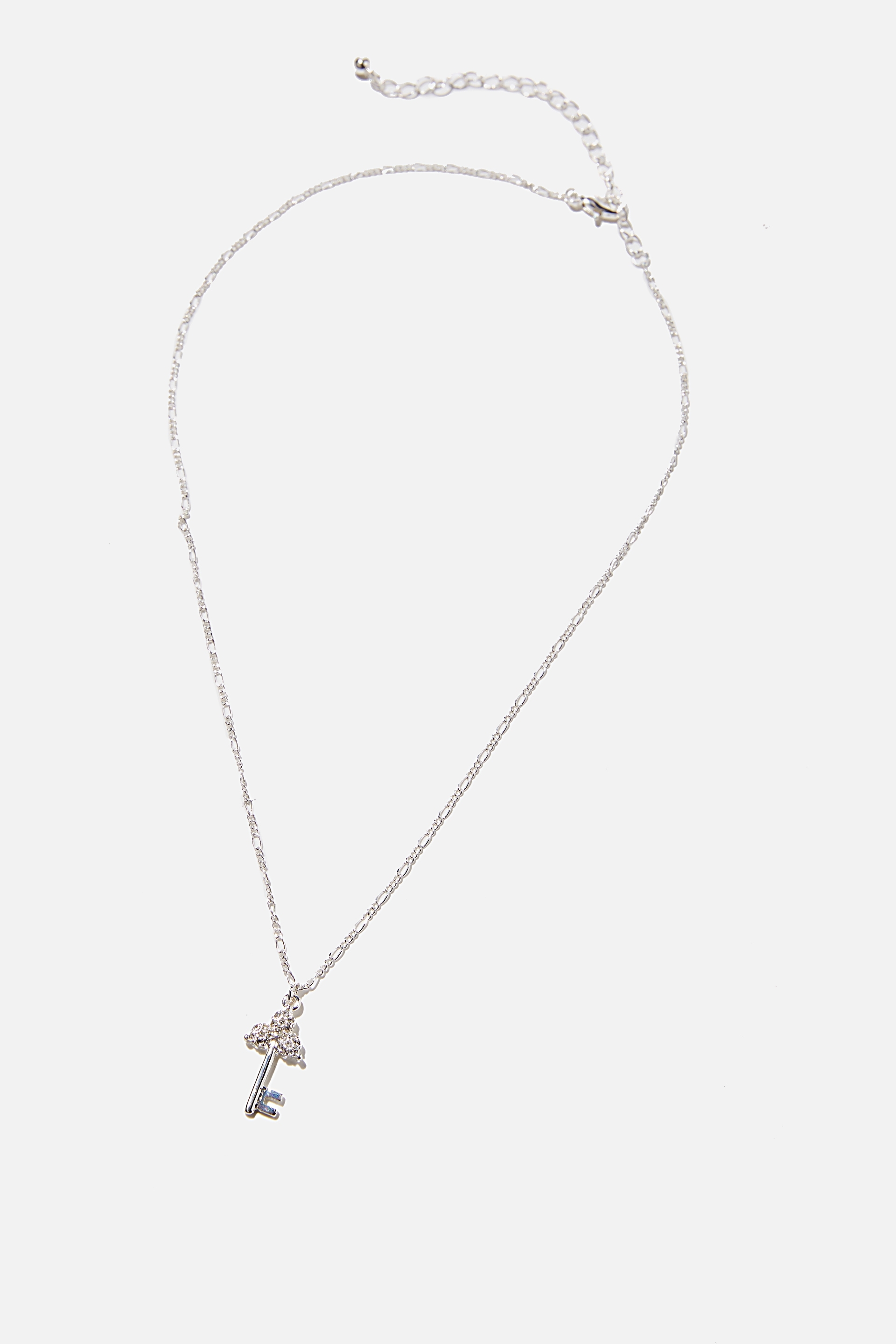 Rubi - Keepsake Pendant Necklace - Antique key silver diamante