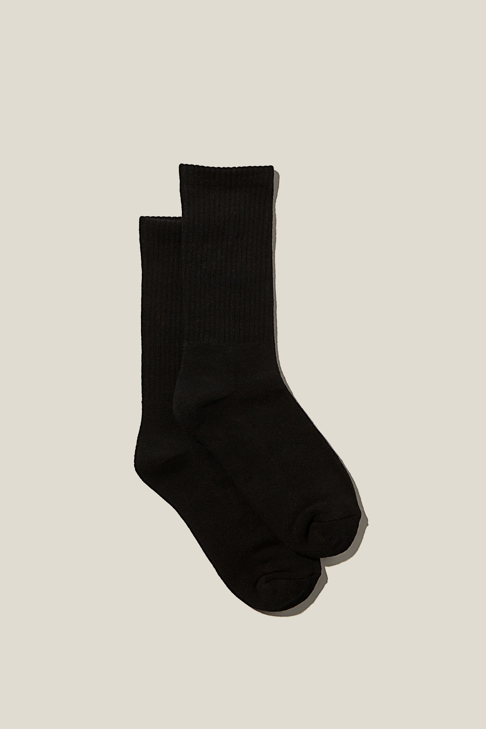 Rubi - Club House Crew Sock - Solid black